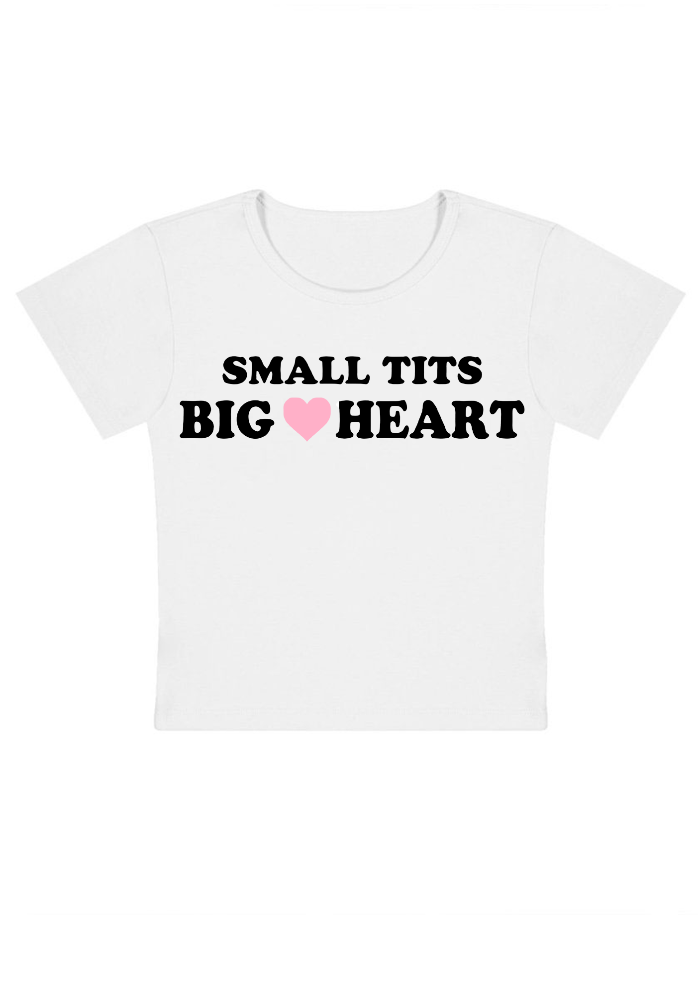 Small Tits Big Heart Y2K Baby Tee