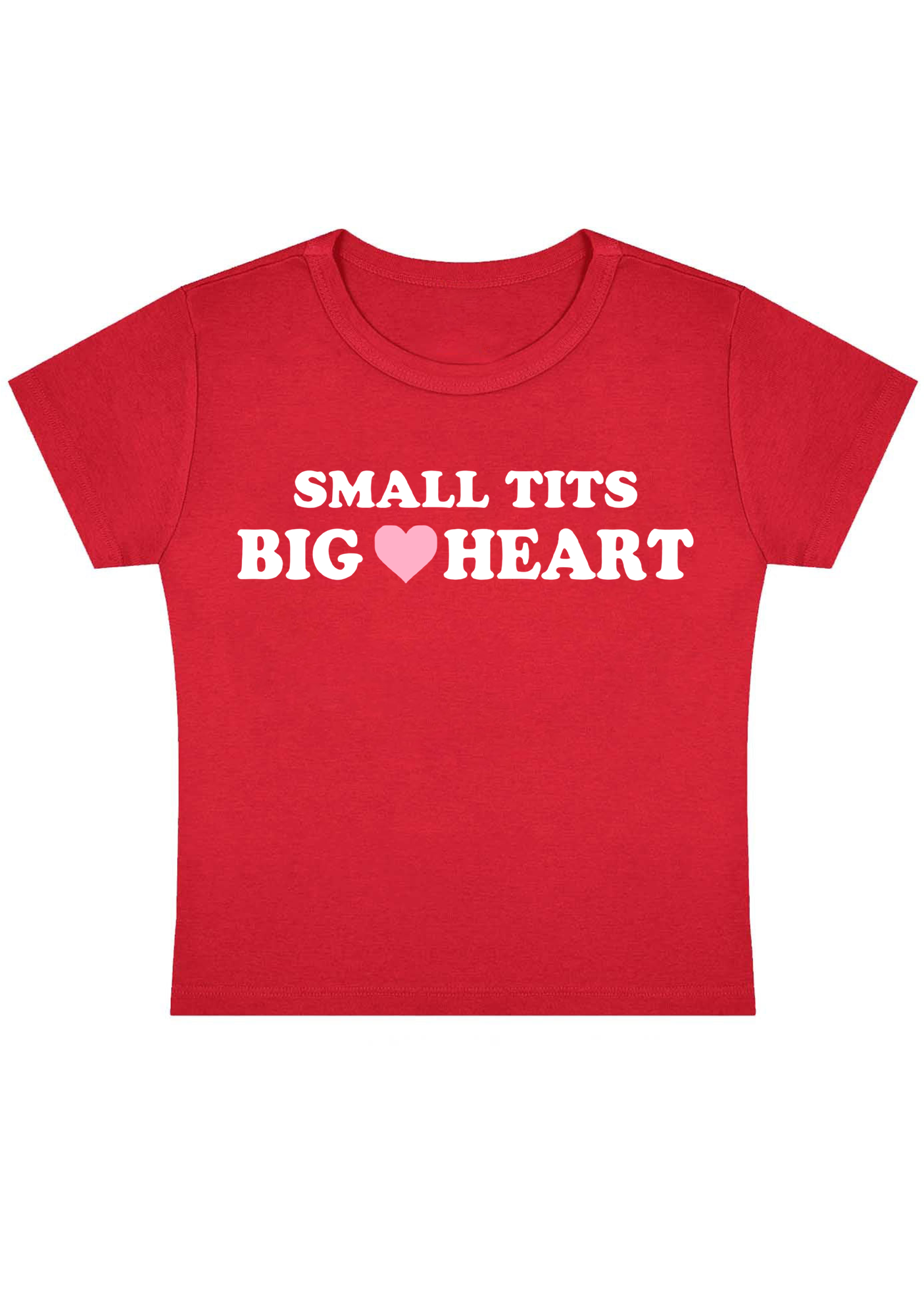 Small Tits Big Heart Y2K Baby Tee