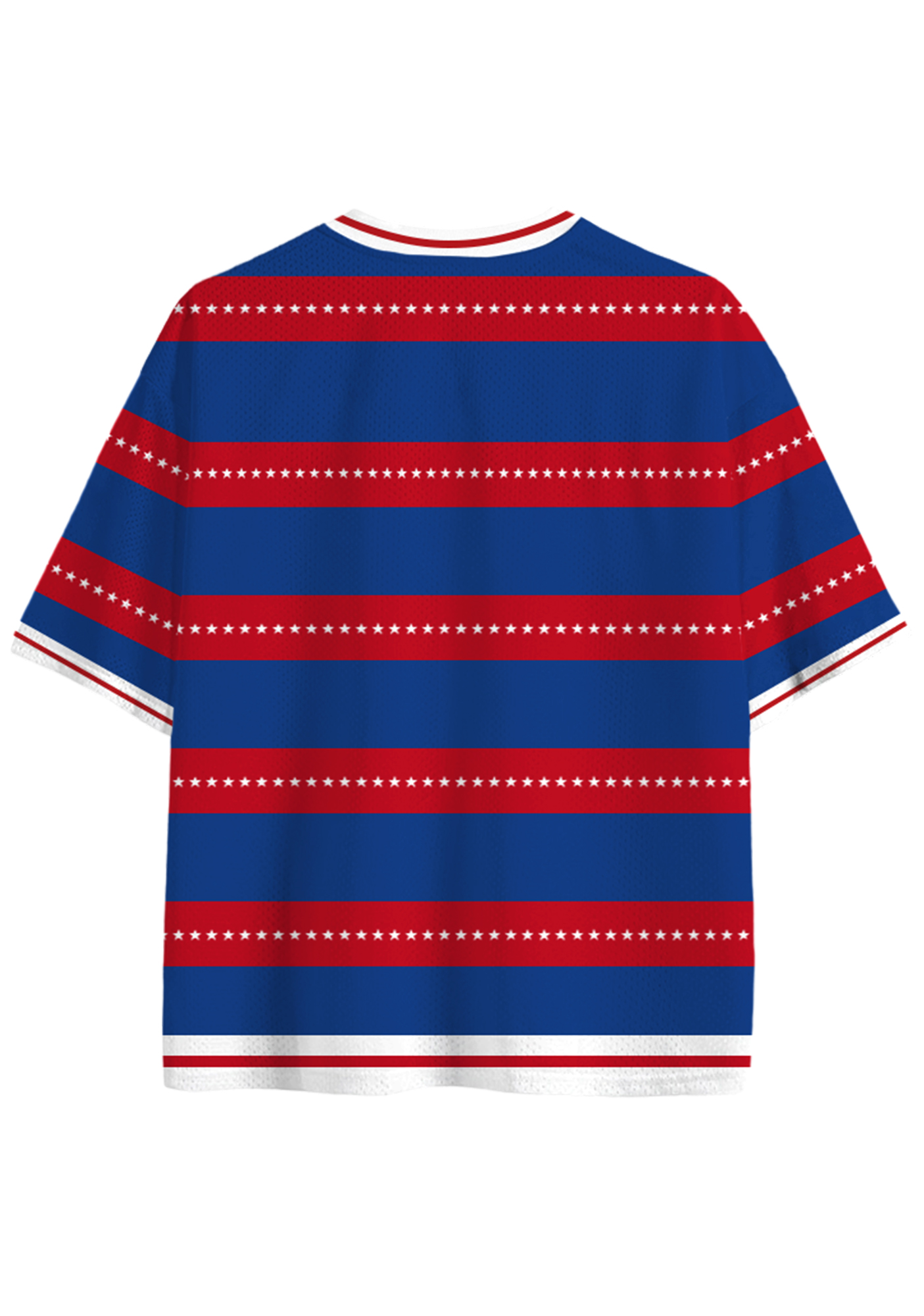 Red White Blue USA Patriotic Mesh Jersey Shirts