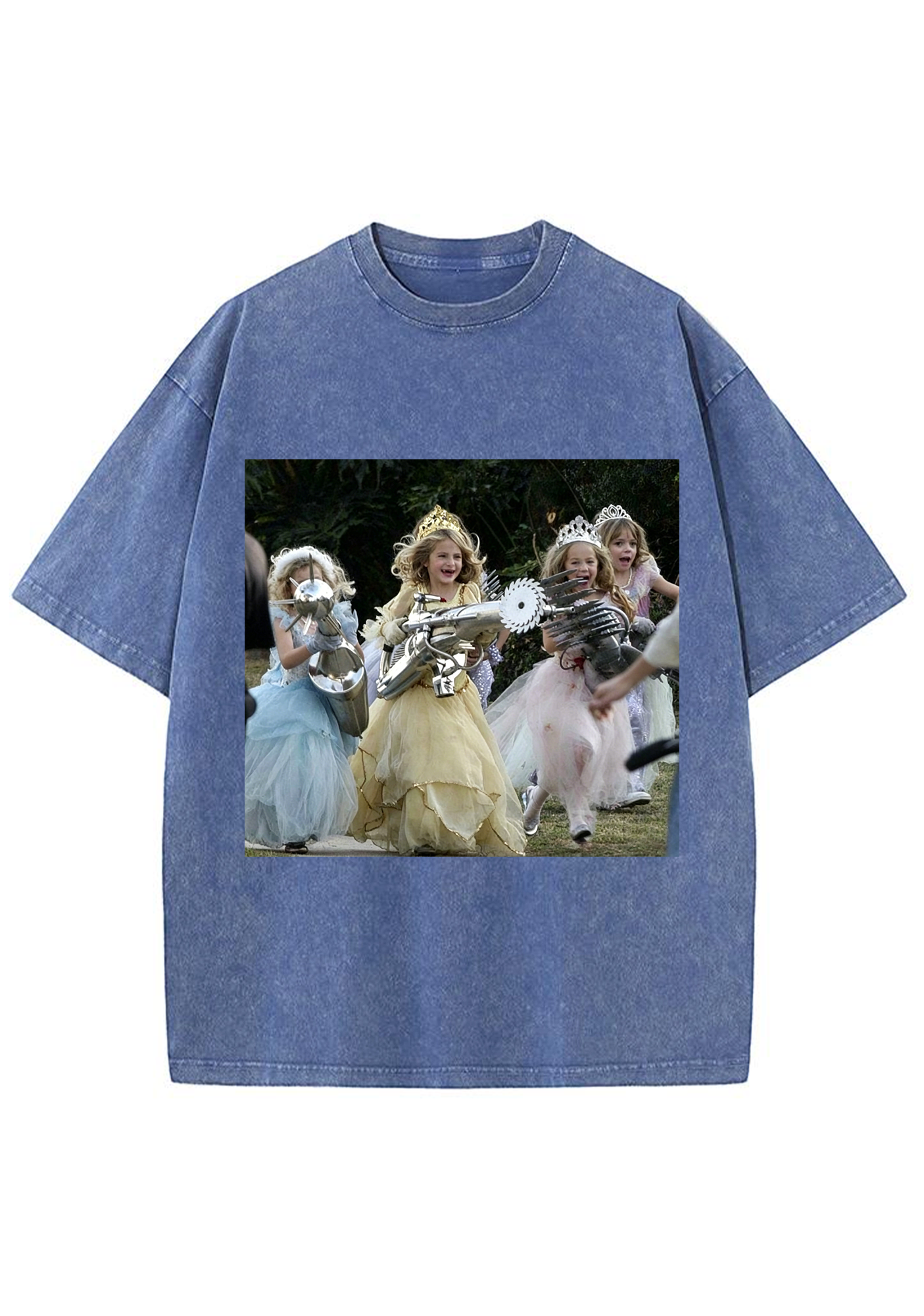 Princess Girls With Giant Weapons Meme Washed Tee