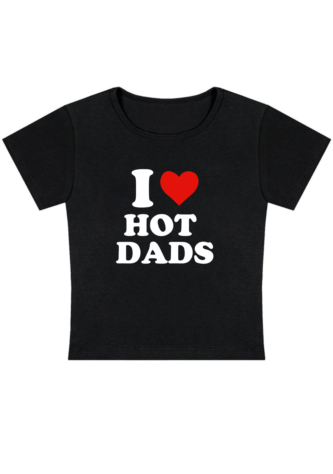 I Love Hot Dads Y2K Baby Tee