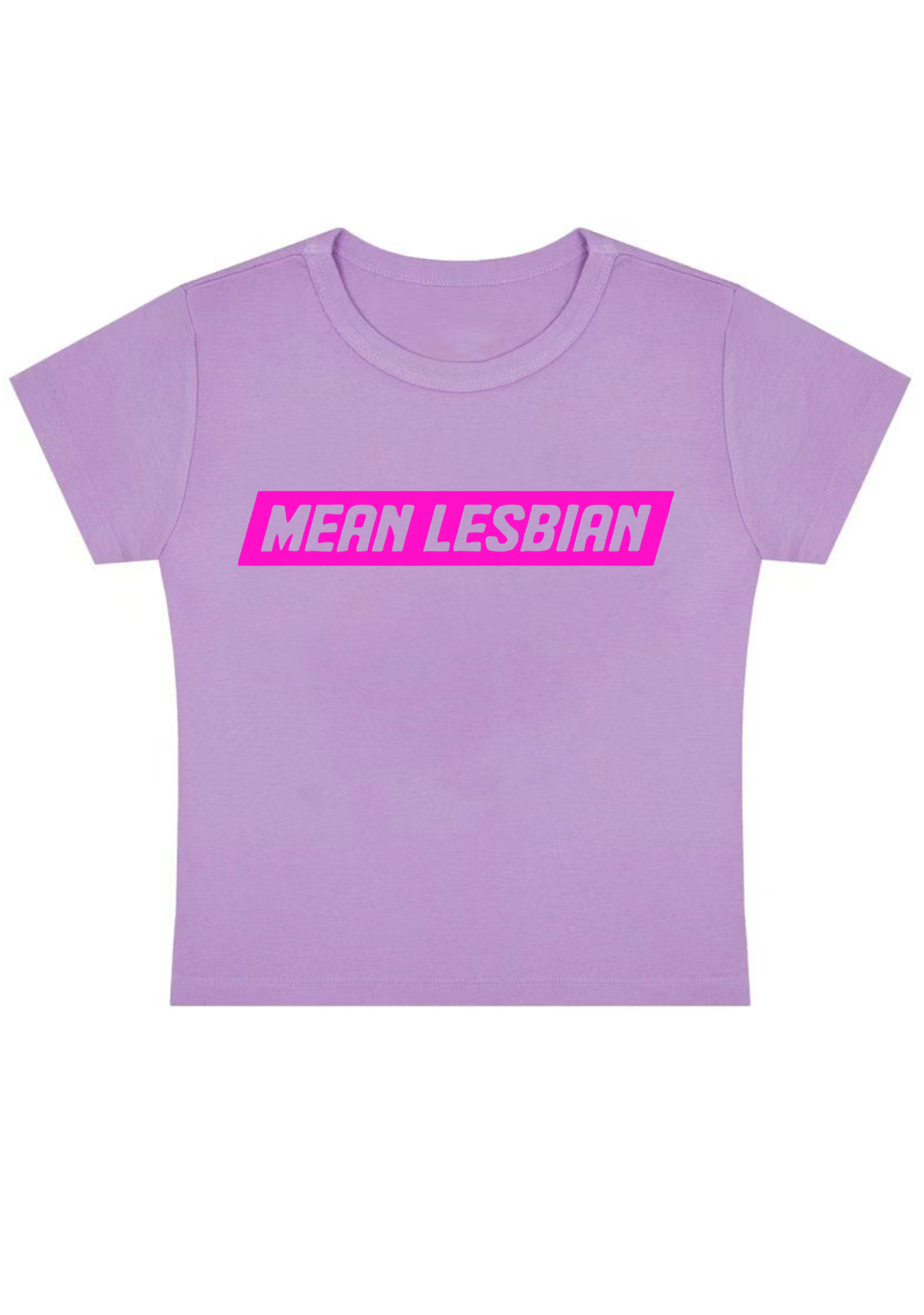 Mean Lesbian Y2K Baby Tee