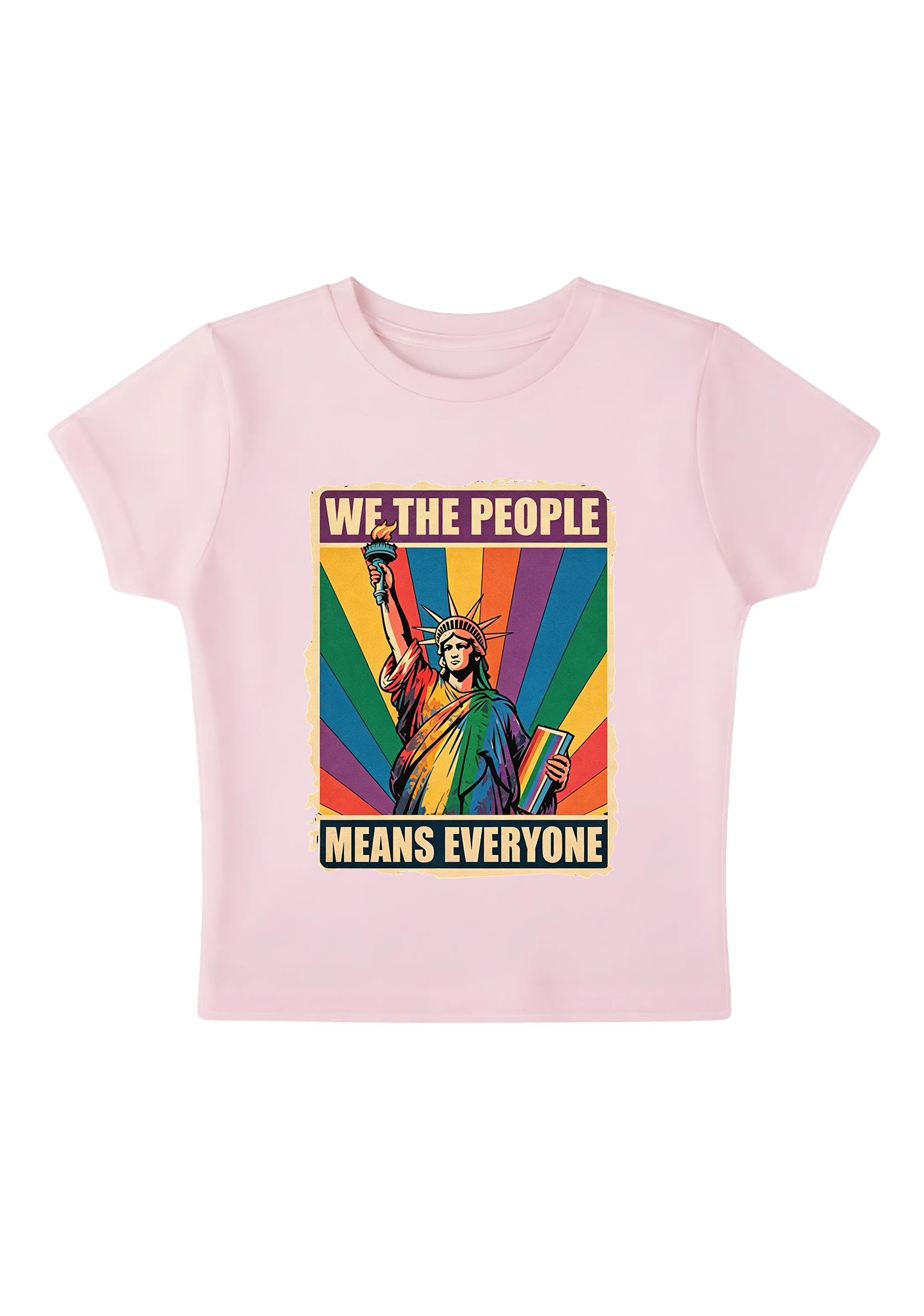 We The People Means Everyone Y2K Baby Tee