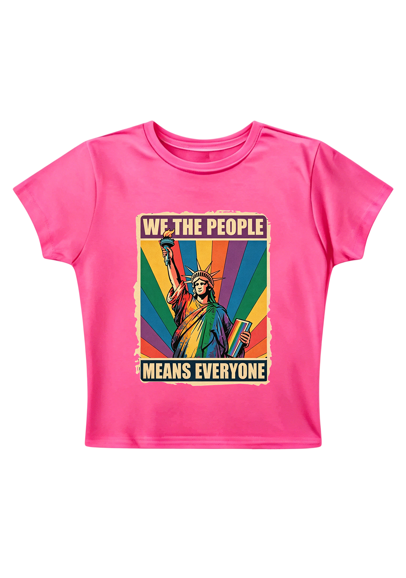 We The People Means Everyone Y2K Baby Tee