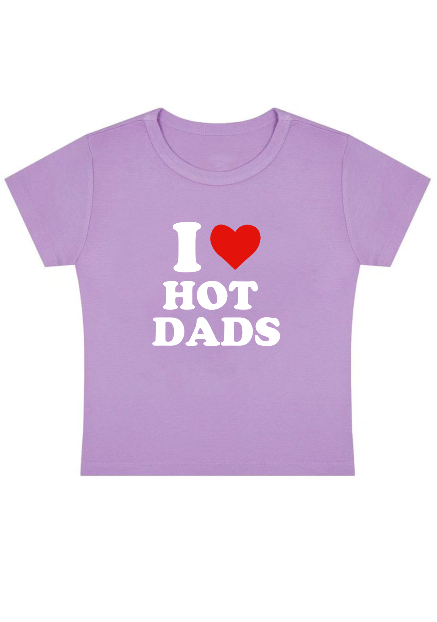 I Love Hot Dads Y2K Baby Tee