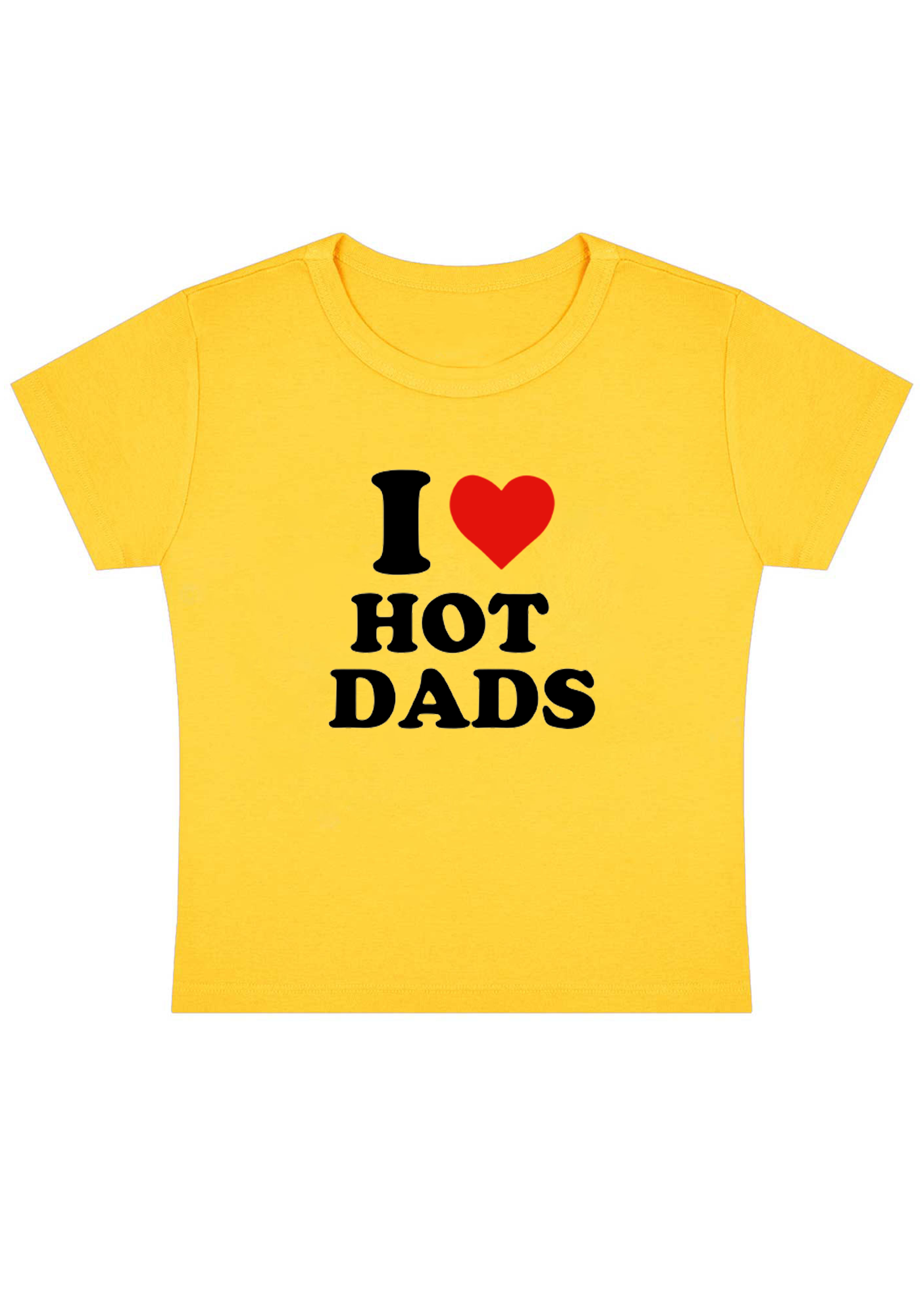 I Love Hot Dads Y2K Baby Tee