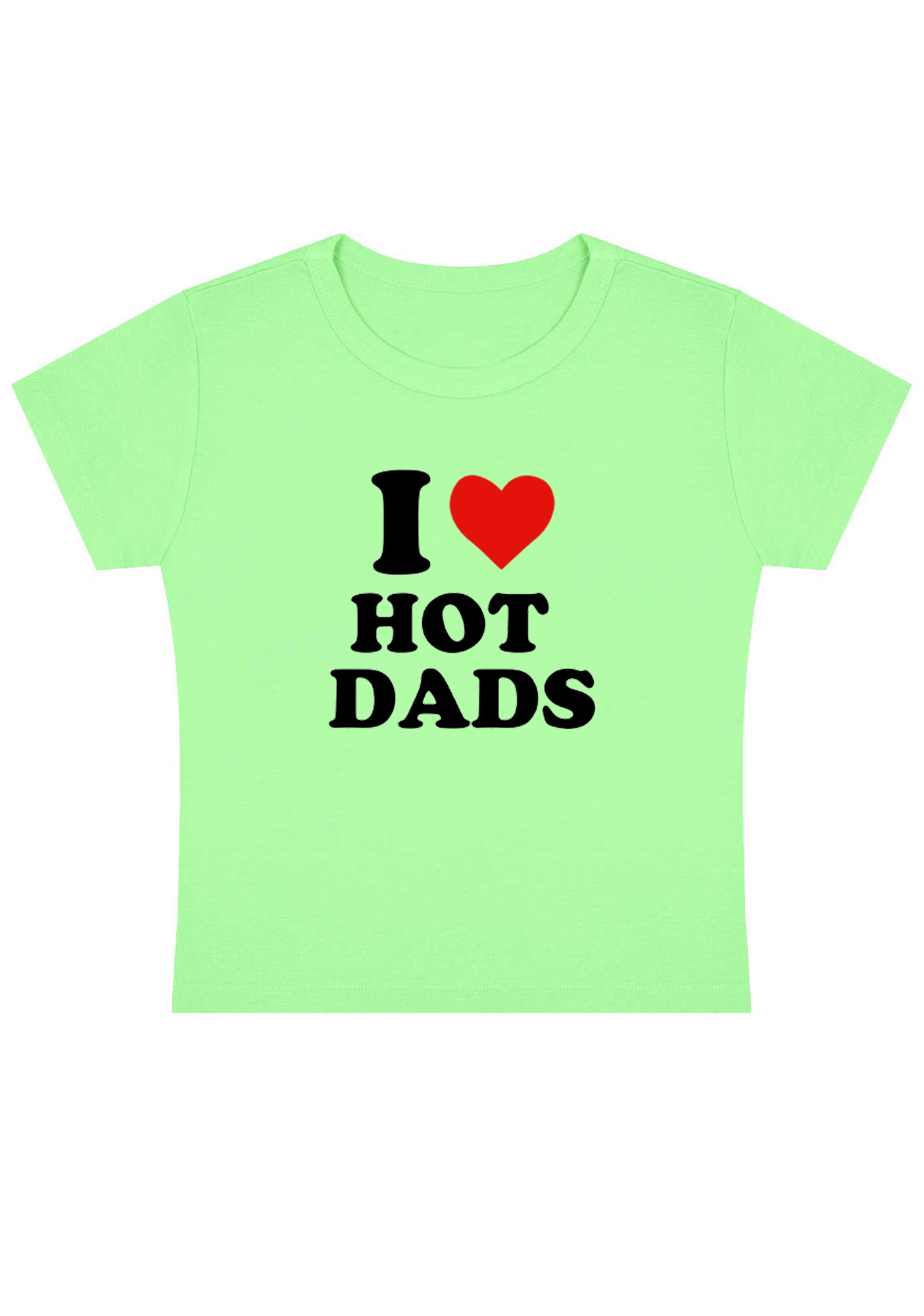 I Love Hot Dads Y2K Baby Tee