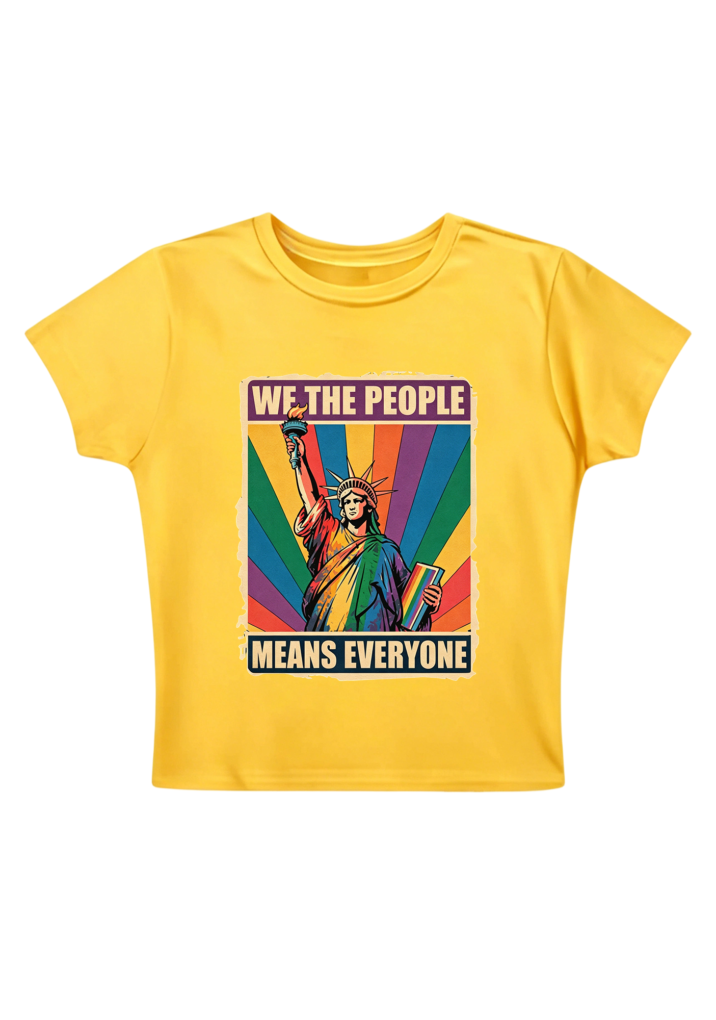 We The People Means Everyone Y2K Baby Tee