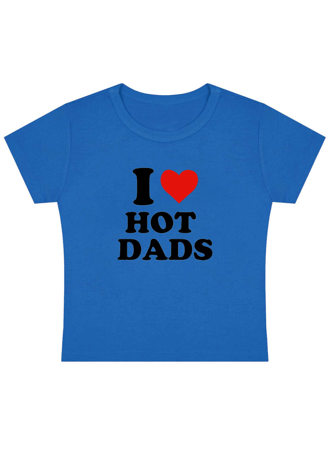 I Love Hot Dads Y2K Baby Tee