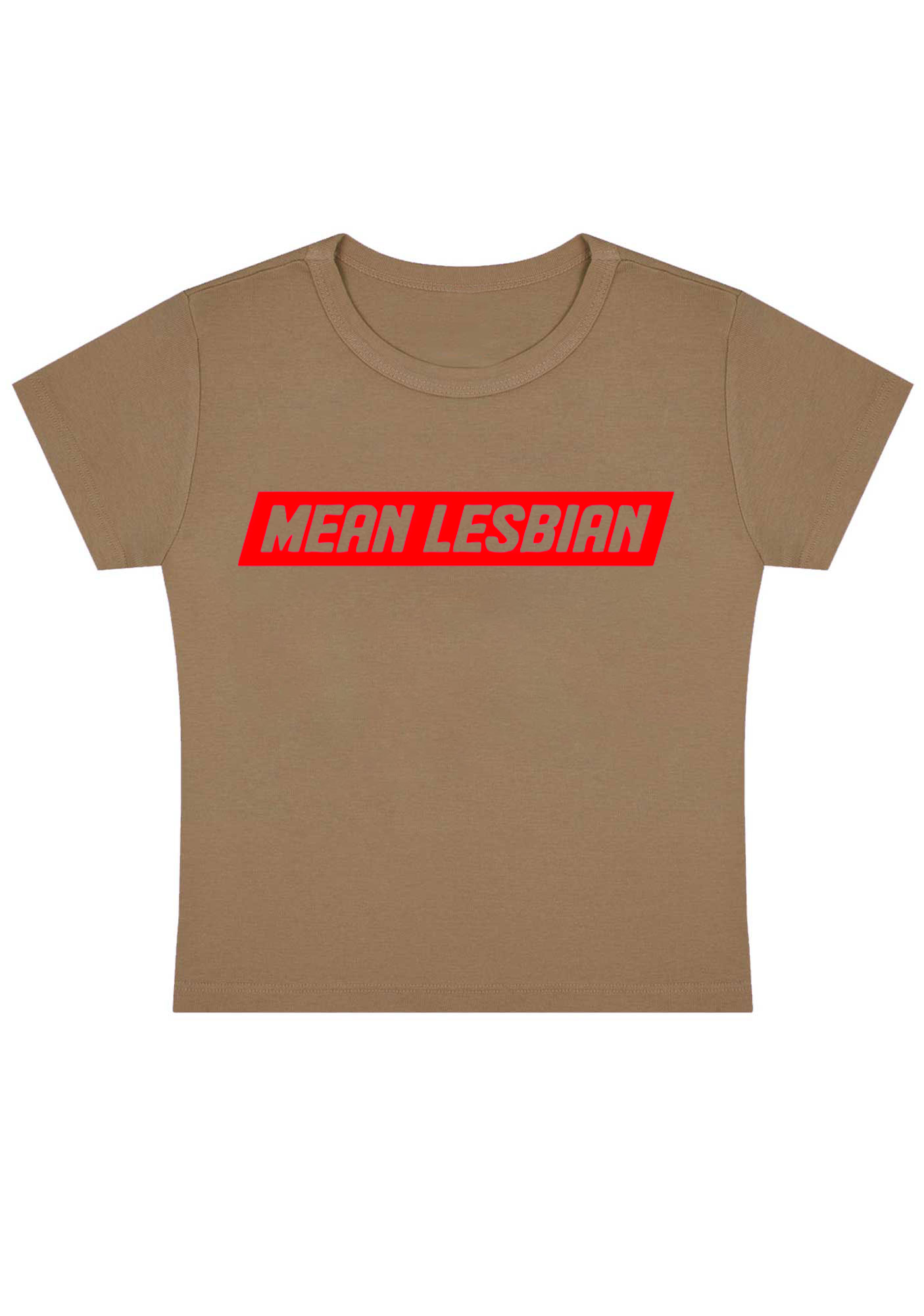 Mean Lesbian Y2K Baby Tee