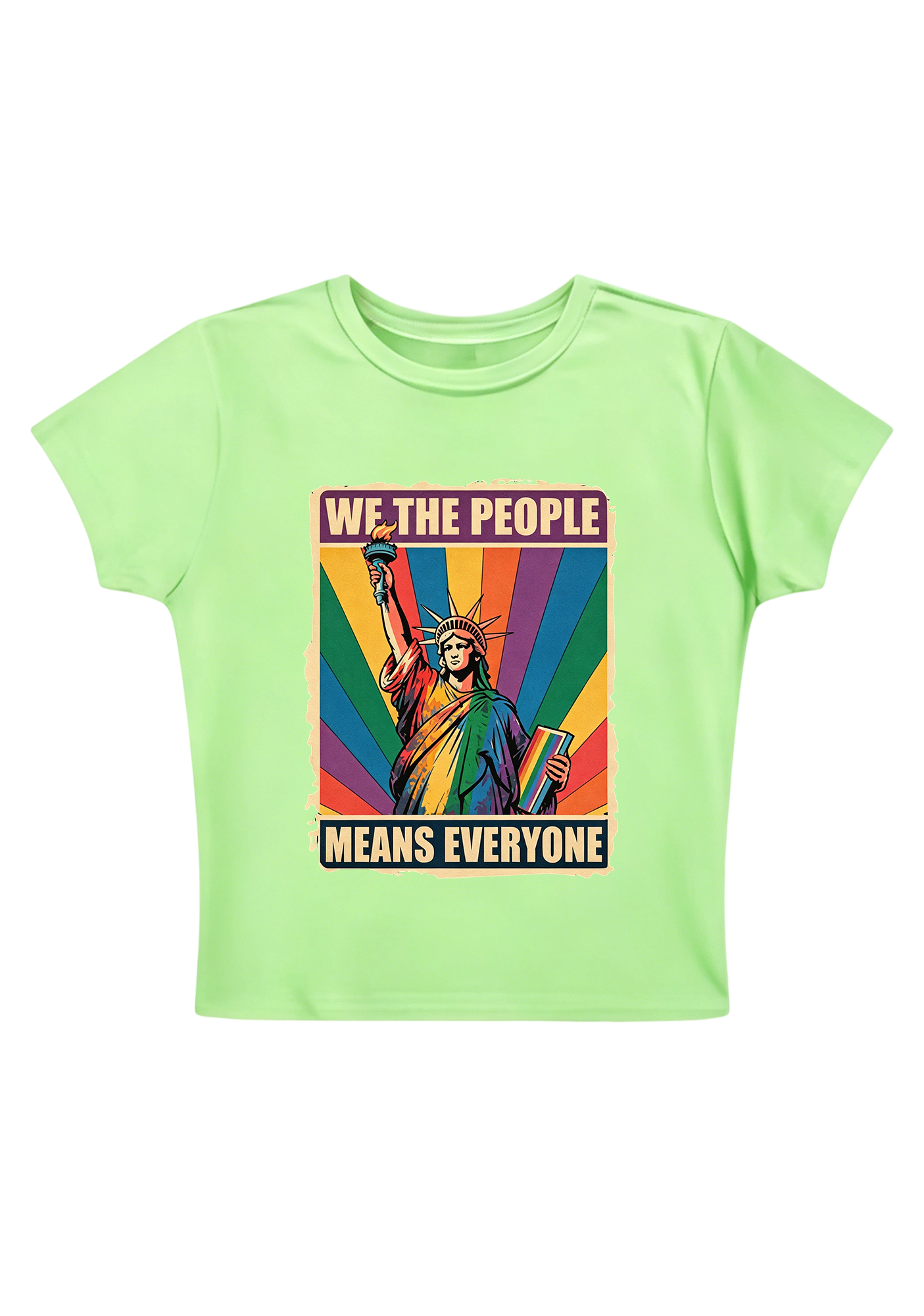 We The People Means Everyone Y2K Baby Tee