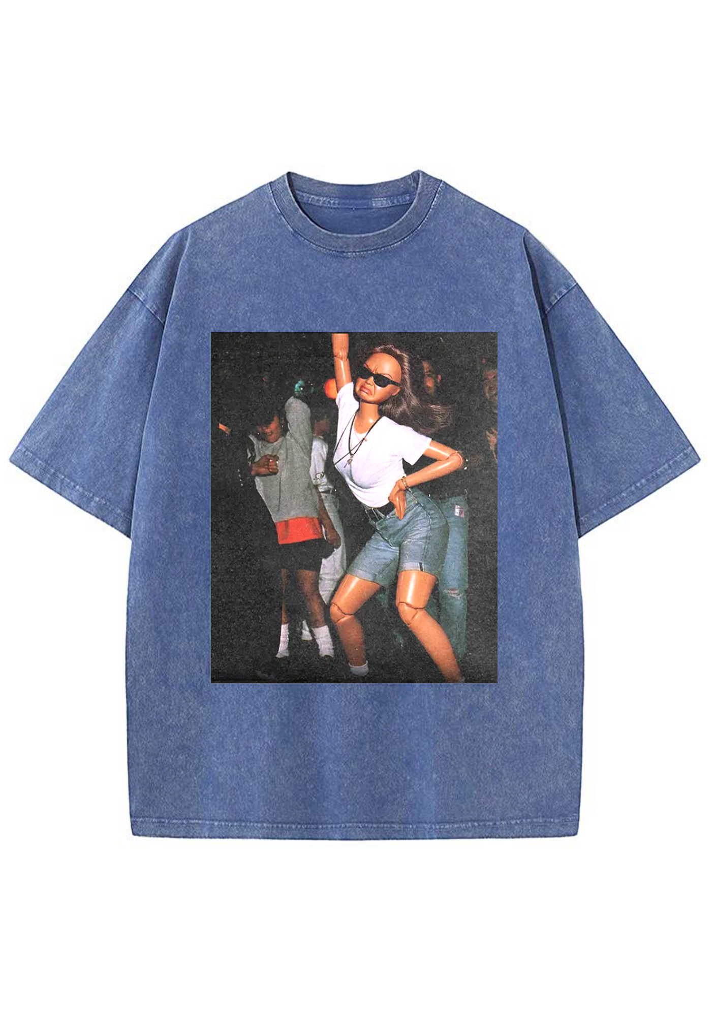 Vintage Party Dancing Barbie Sunglasses Y2K Washed Tee