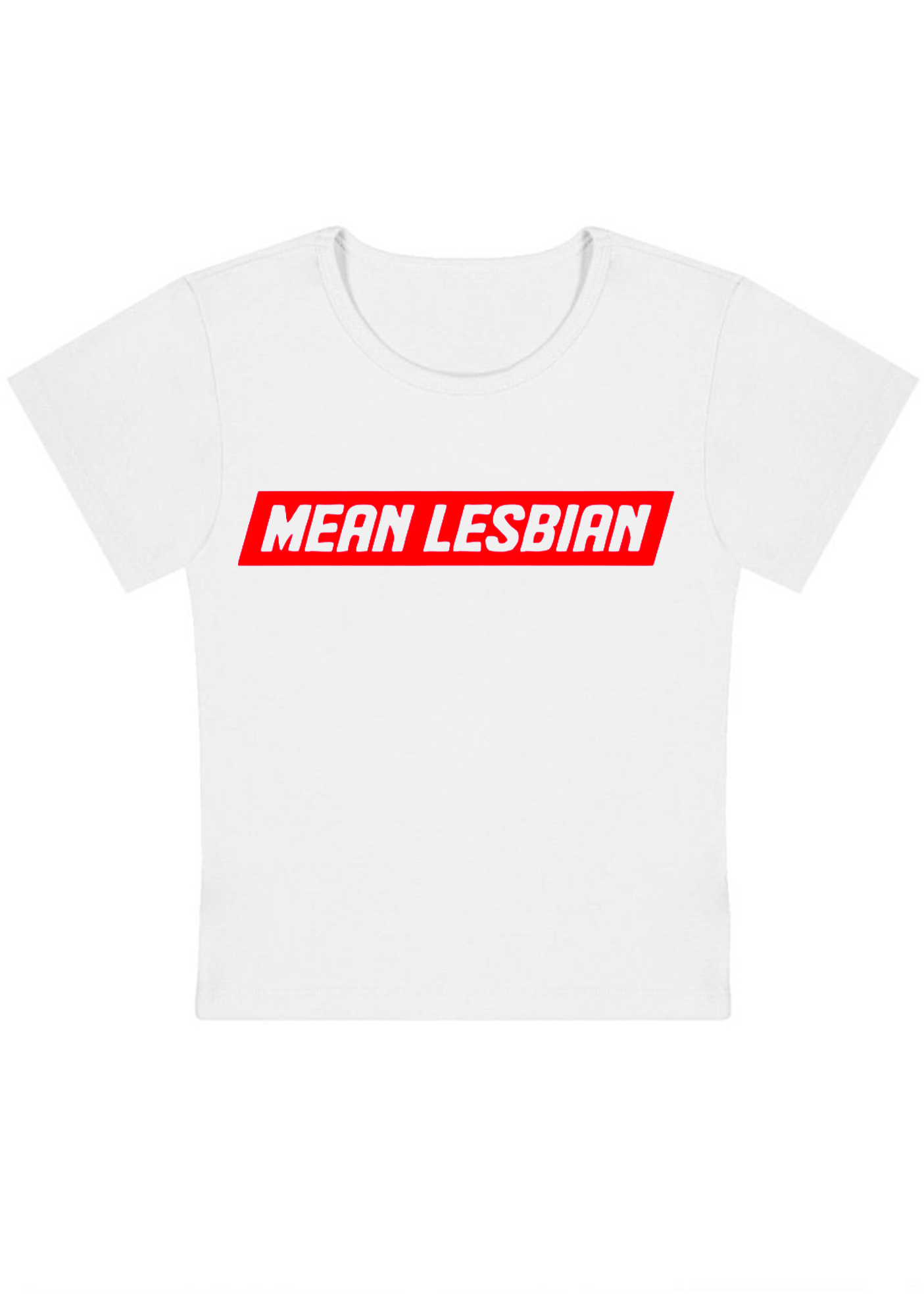 Mean Lesbian Y2K Baby Tee