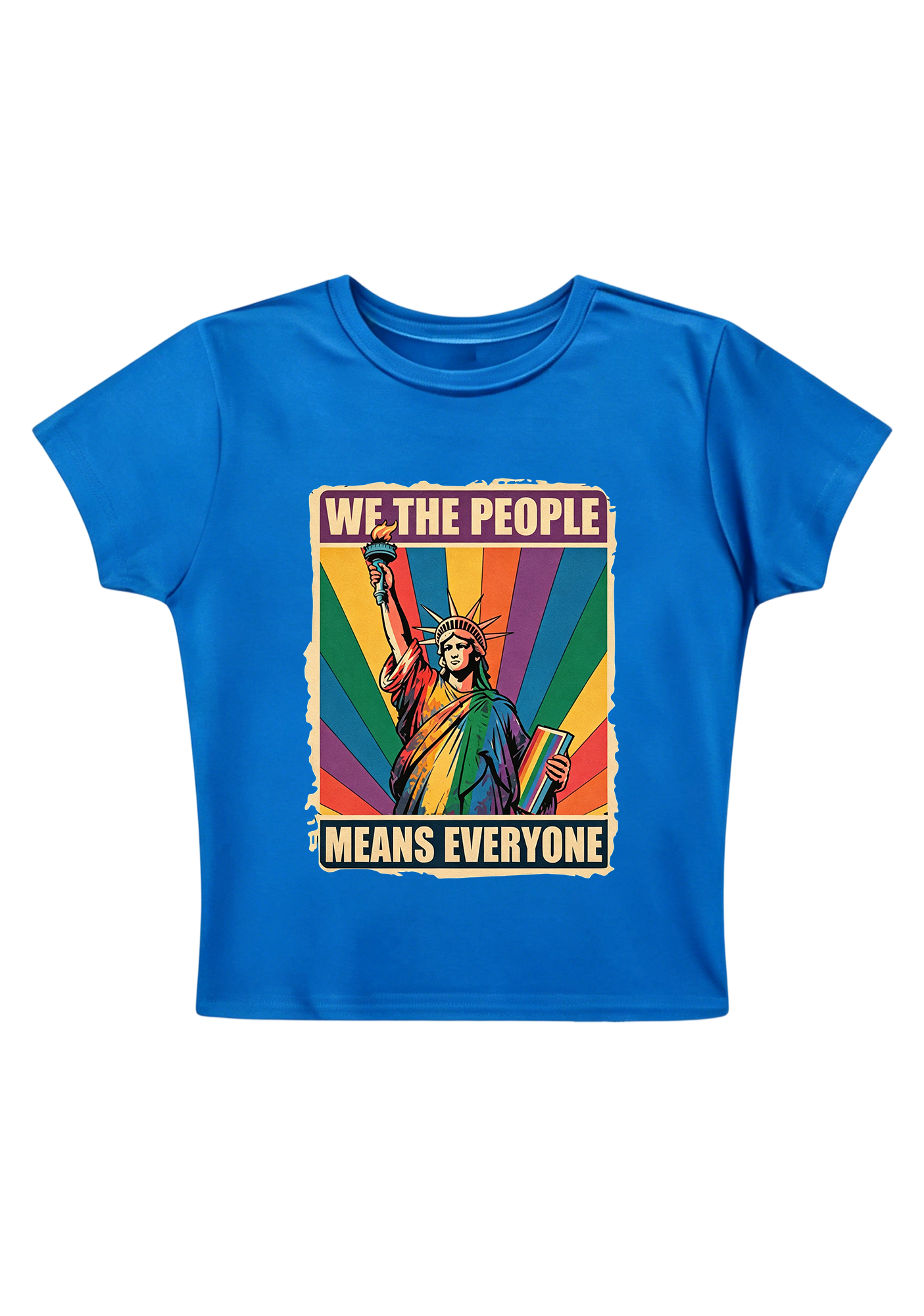 We The People Means Everyone Y2K Baby Tee
