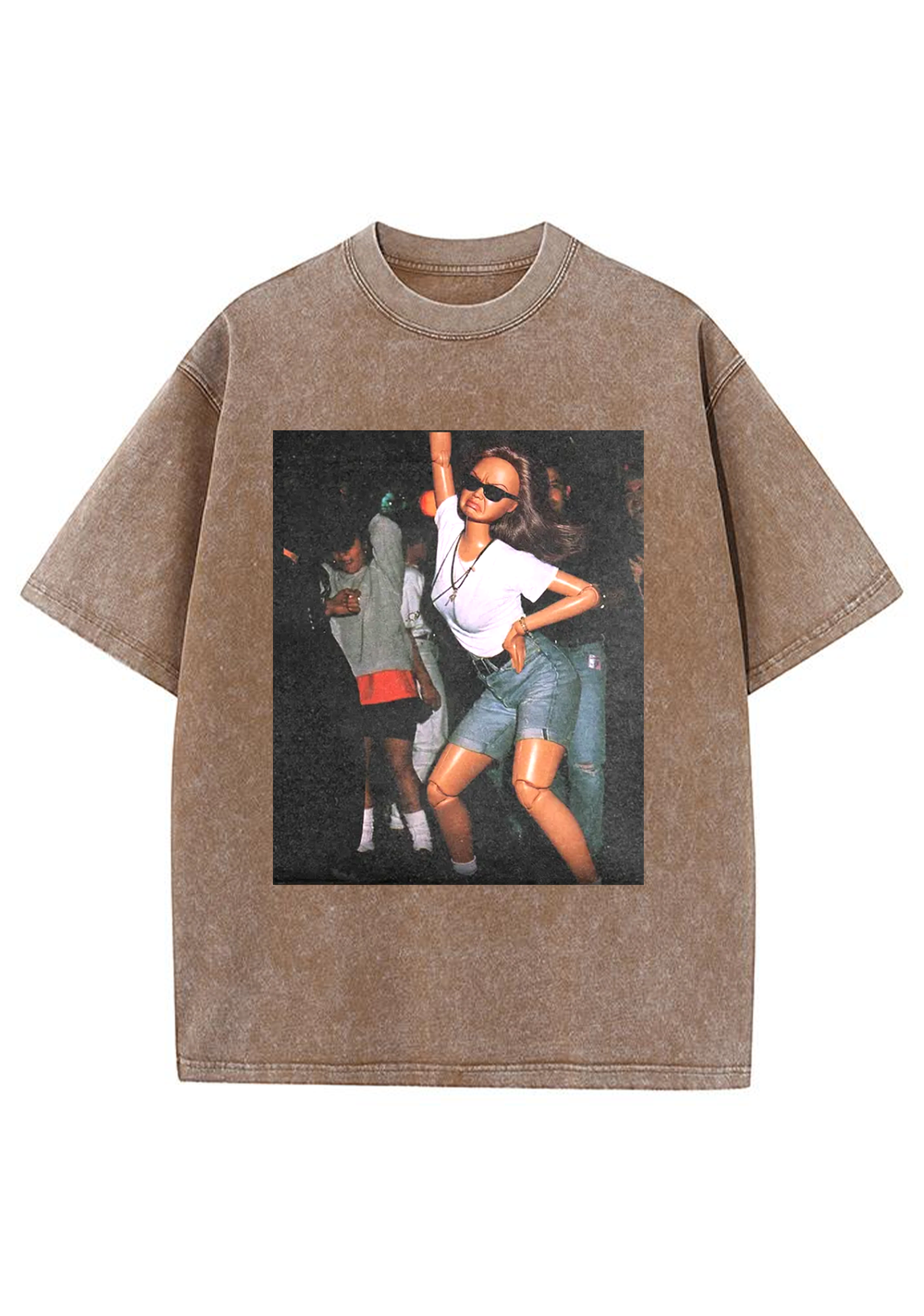 Vintage Party Dancing Barbie Sunglasses Y2K Washed Tee