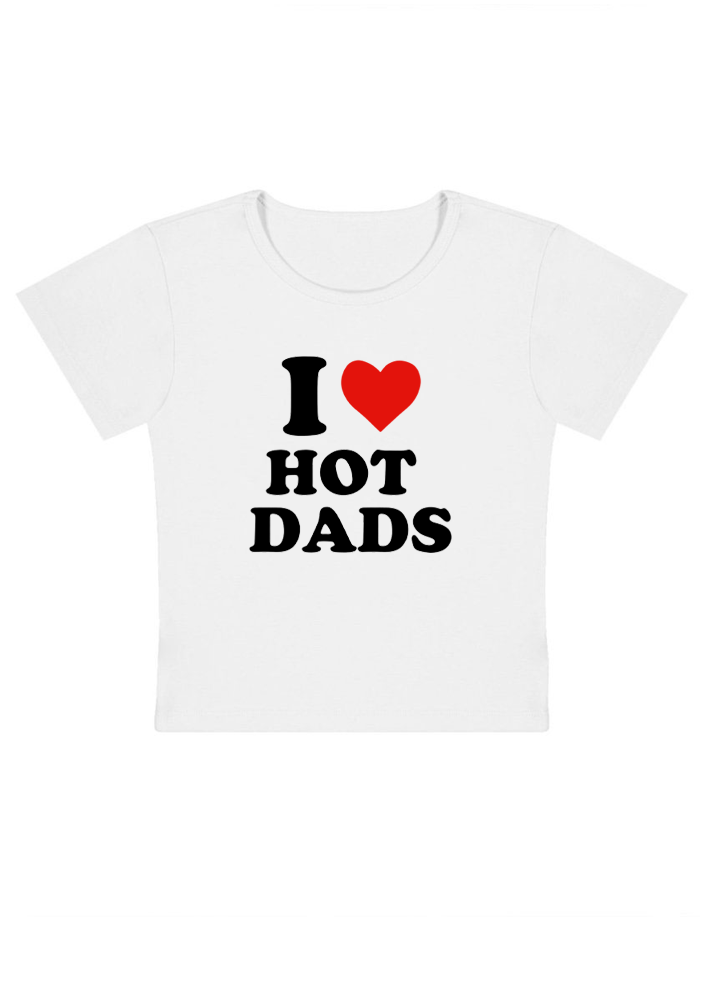 I Love Hot Dads Y2K Baby Tee