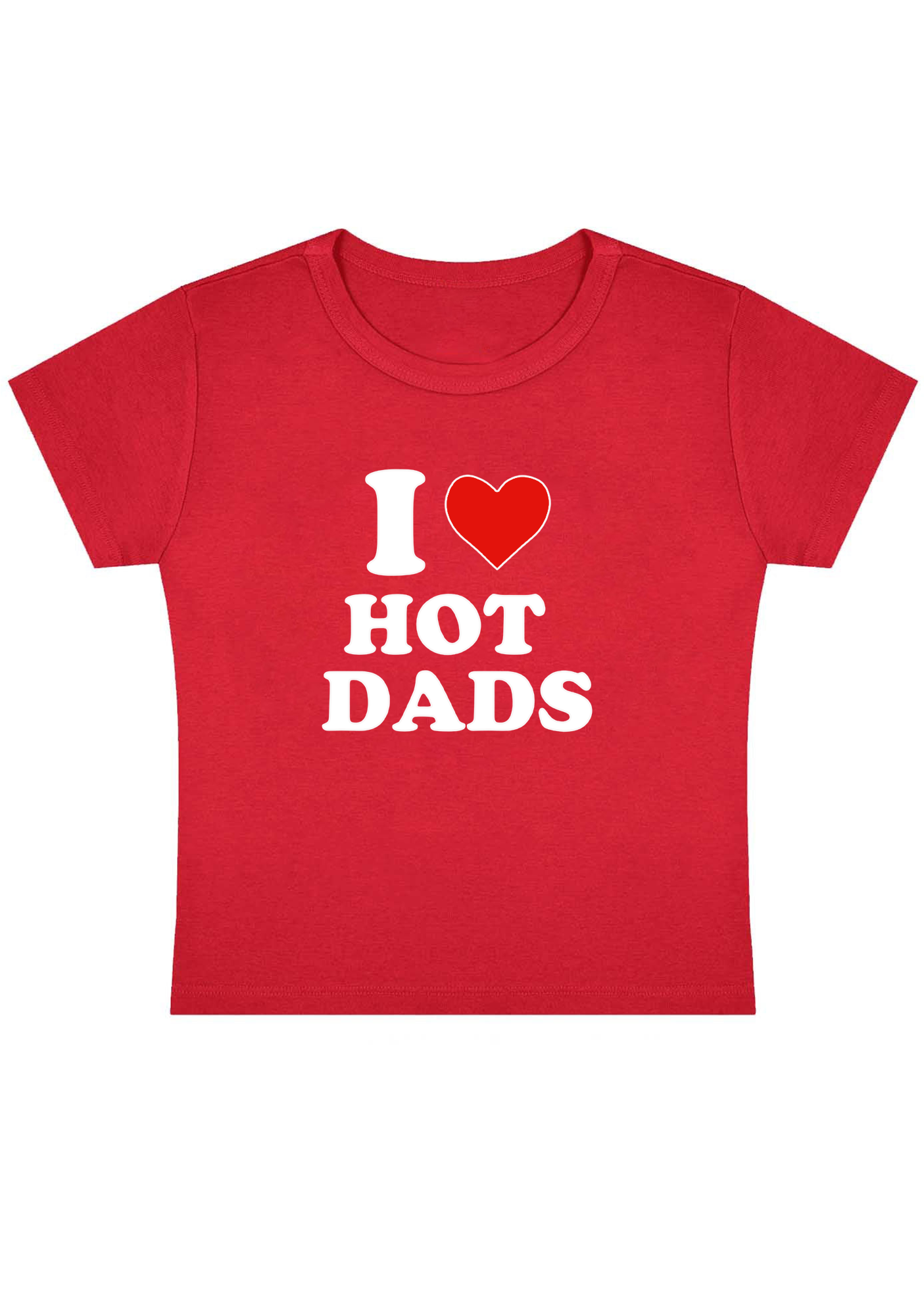 I Love Hot Dads Y2K Baby Tee