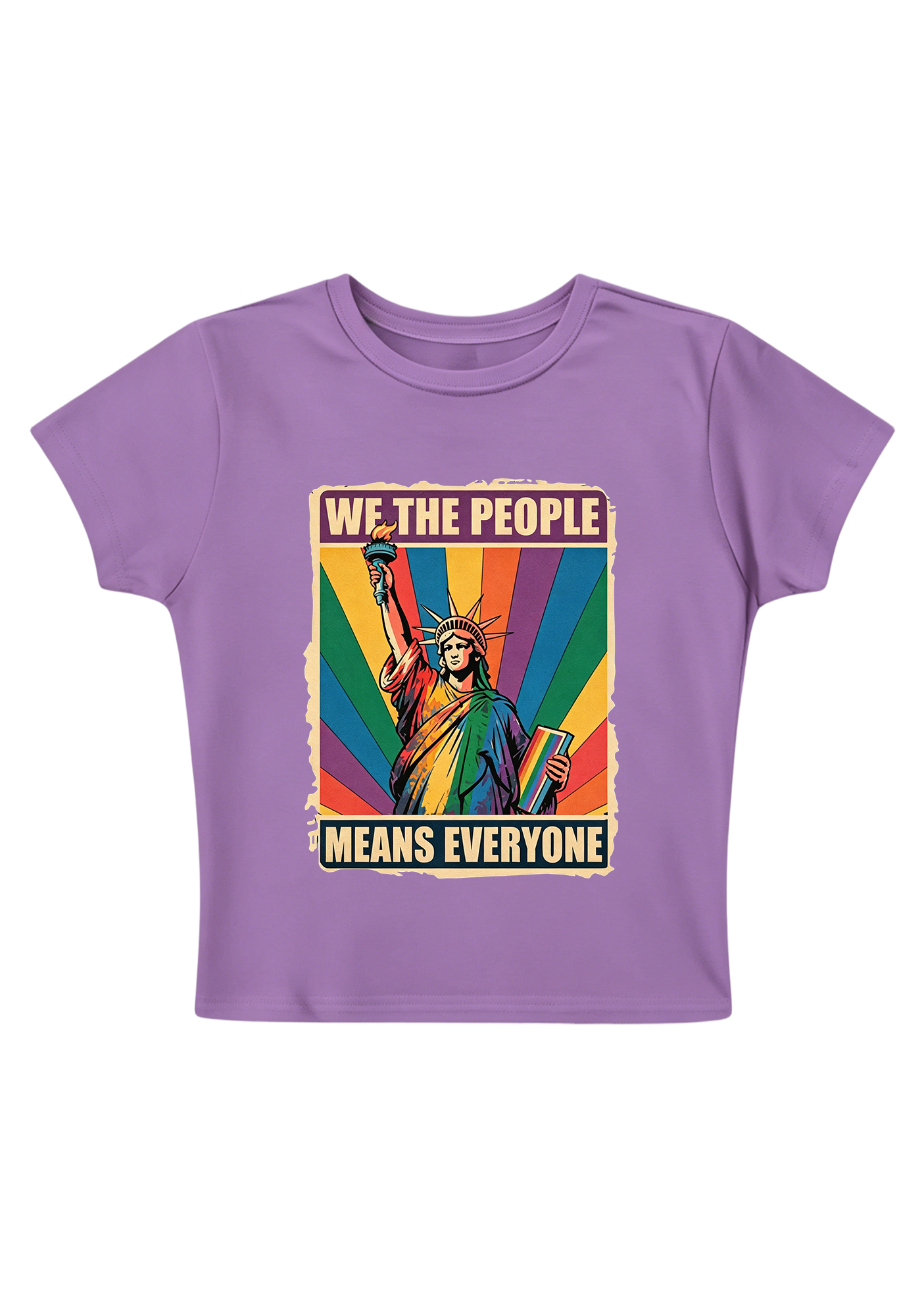 We The People Means Everyone Y2K Baby Tee