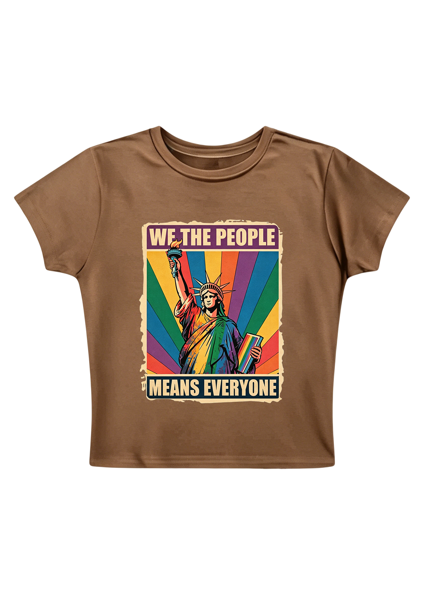 We The People Means Everyone Y2K Baby Tee