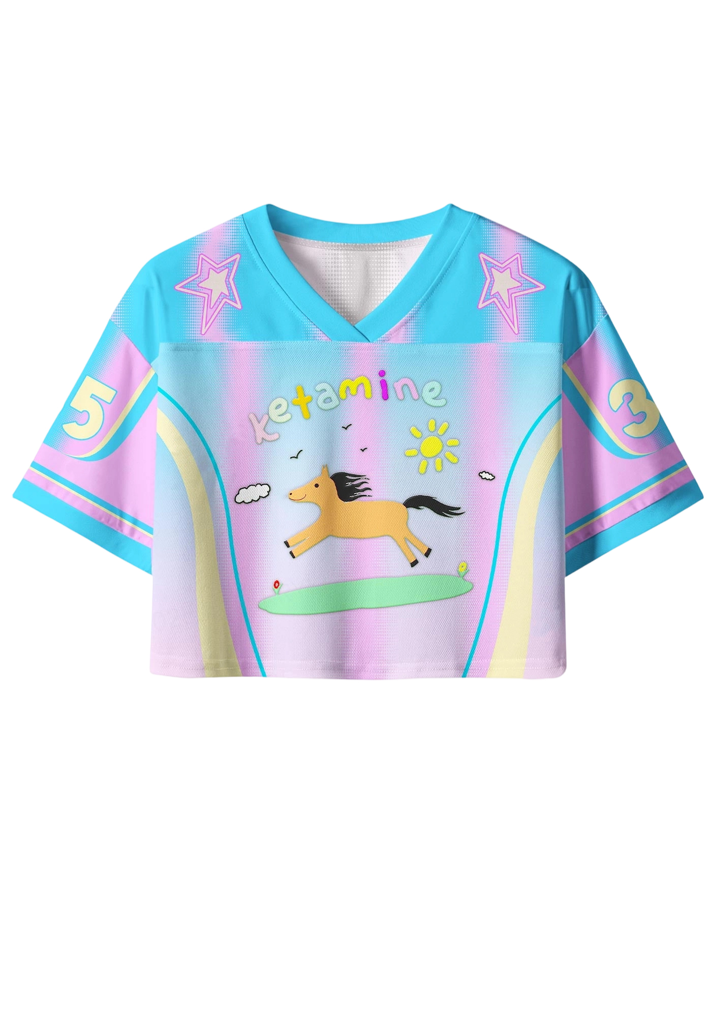 Ketamine Y2K Crop Sport Jersey Shirts