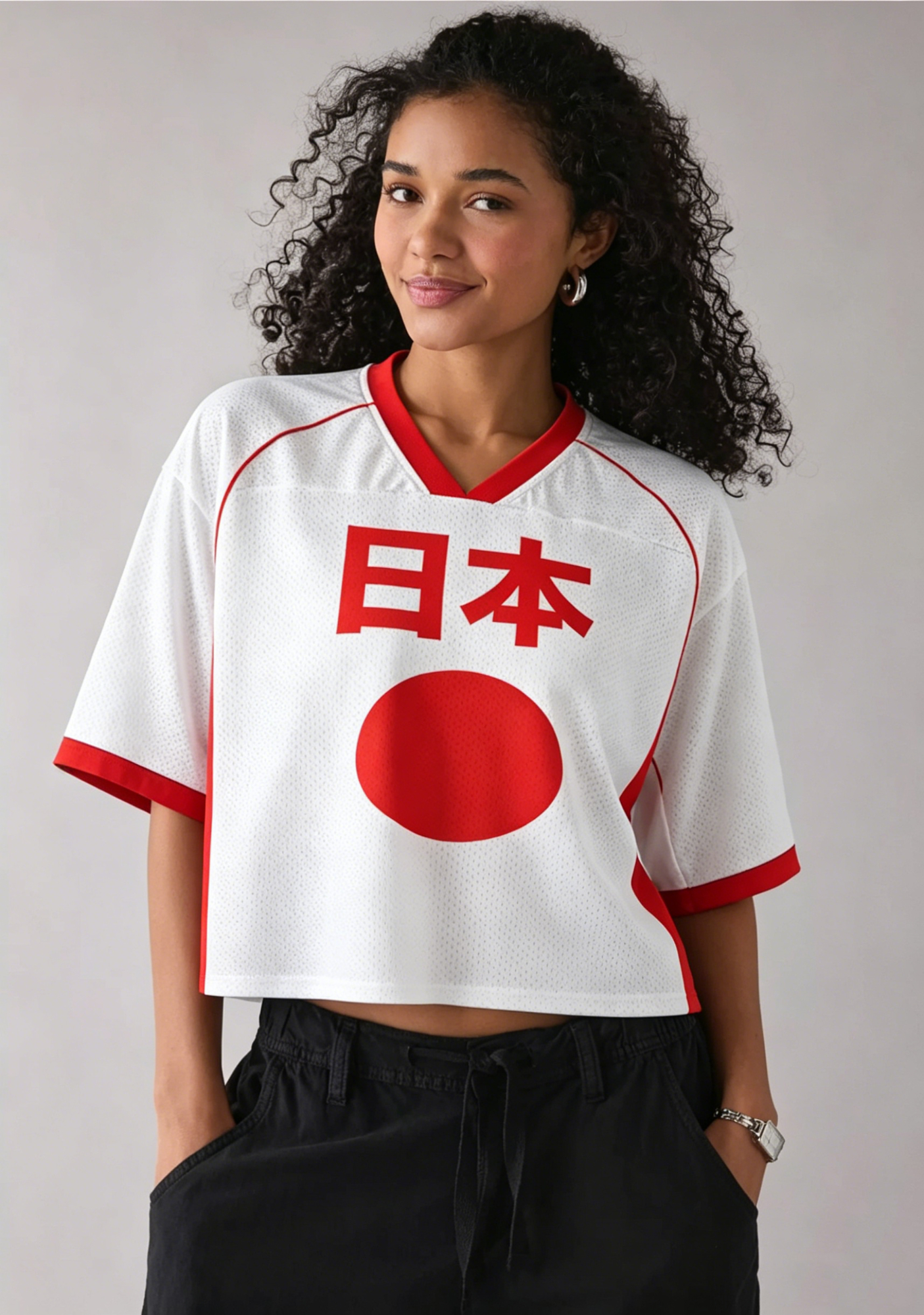 Japan Game Day Cropped Mesh Jersey Shirt
