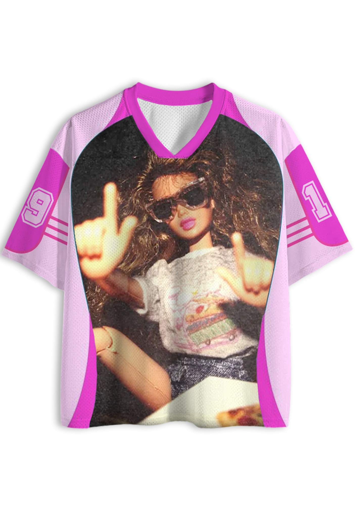Rock On Pink Y2K Jersey Shirts