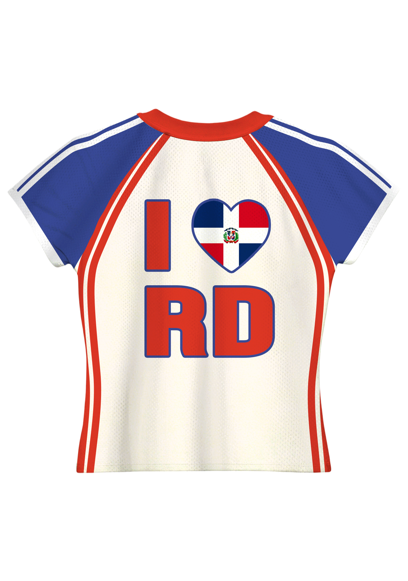 Republica Dominicana Hibiscus No.10 Raglan Baby Tee