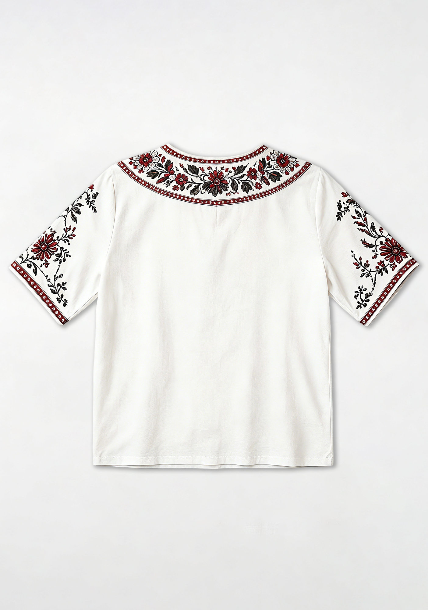Boho Floral Atlanta Falcons V-Neck Blouse
