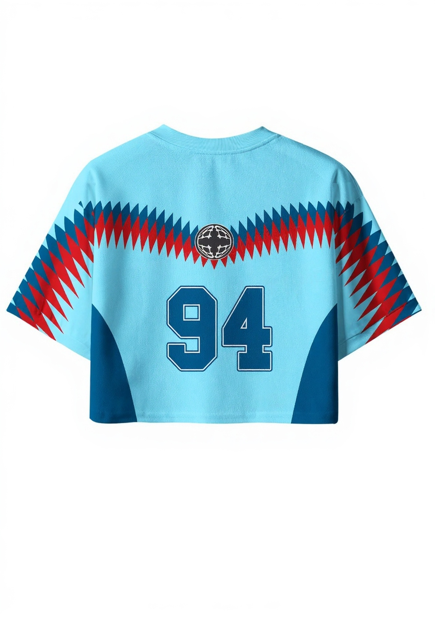 Blue Team Bunny Y2K Crop Sport Jersey Shirts