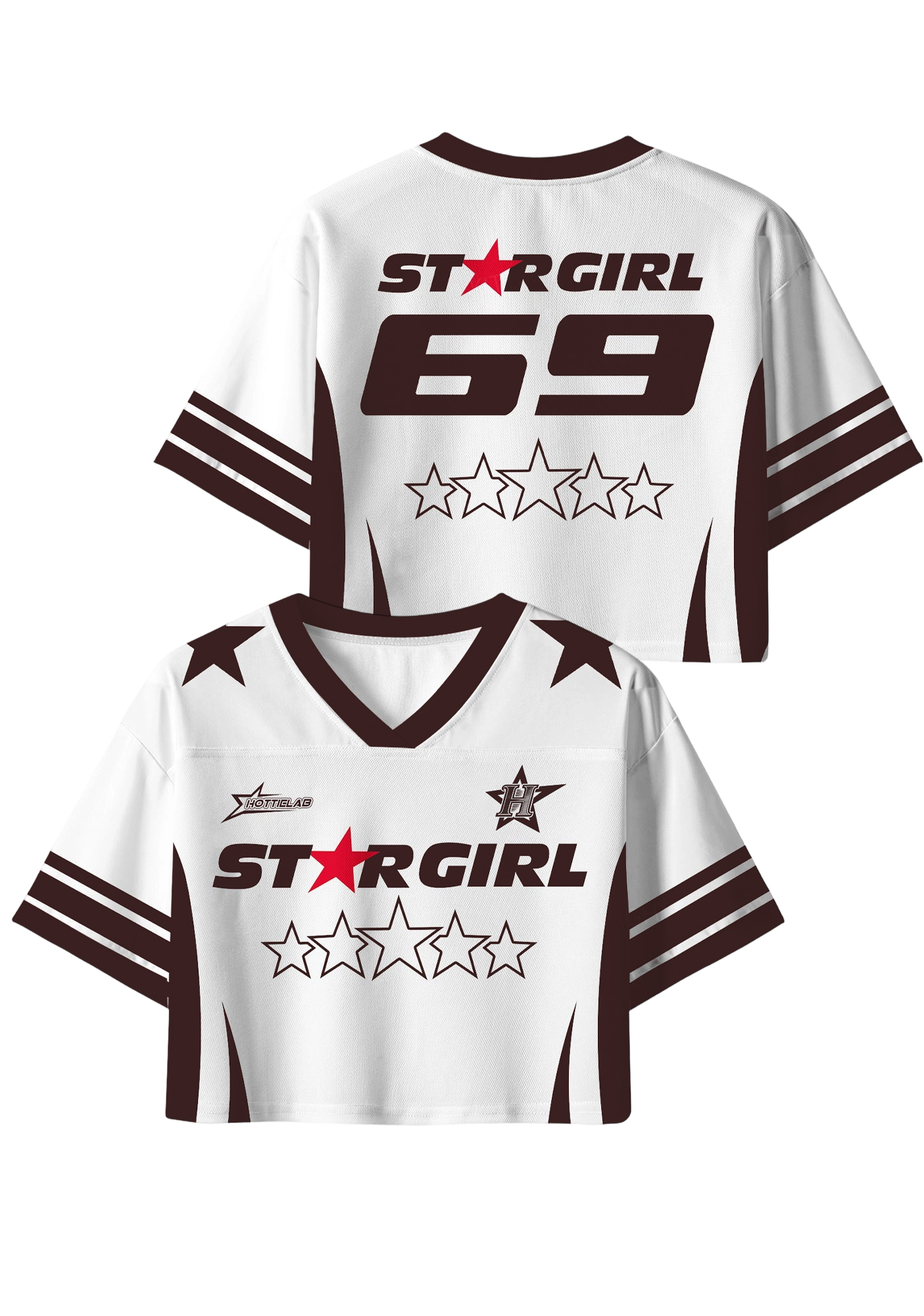 Star Girl Y2K Crop Sport Jersey Shirts