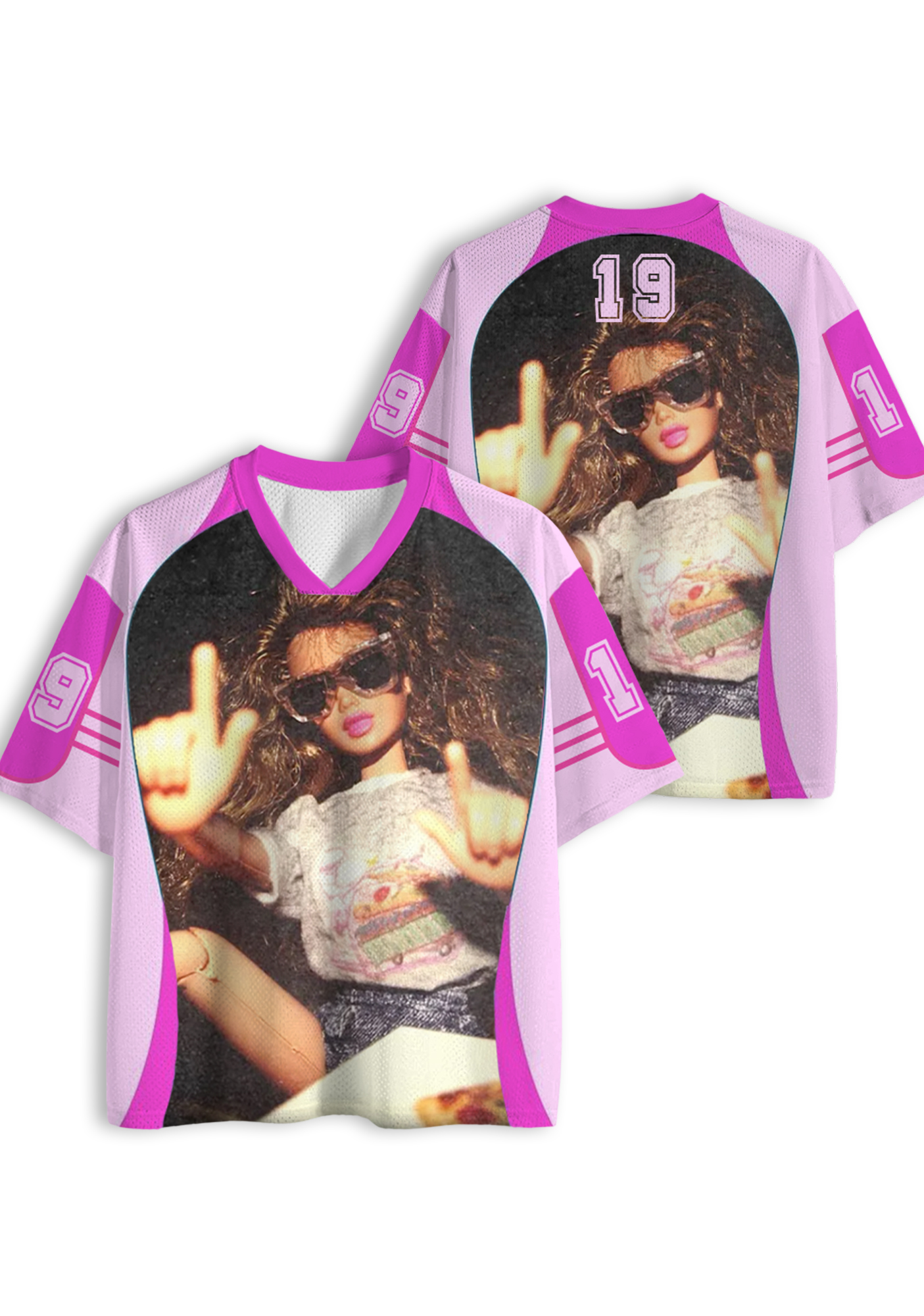 Rock On Pink Y2K Jersey Shirts