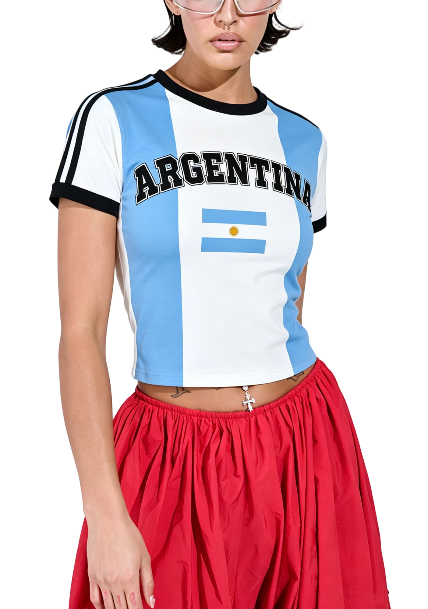 Argentine Summer Argentina Y2K Baby Tee