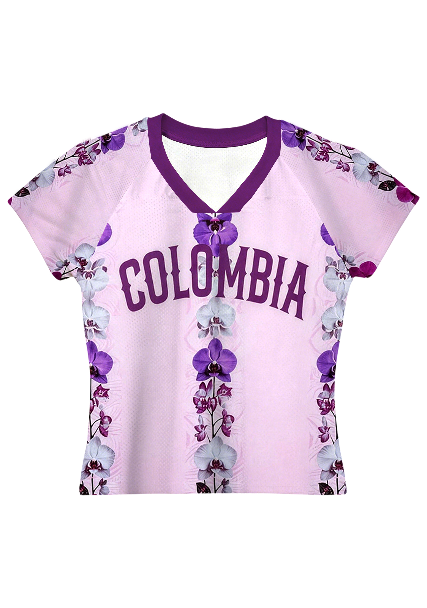 Colombia National Orchid Flower Baby Tee
