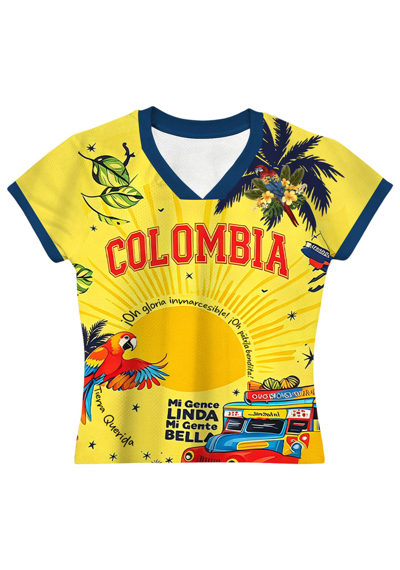 Sunshine Colombia Chiva Bus Macaw Baby Tee