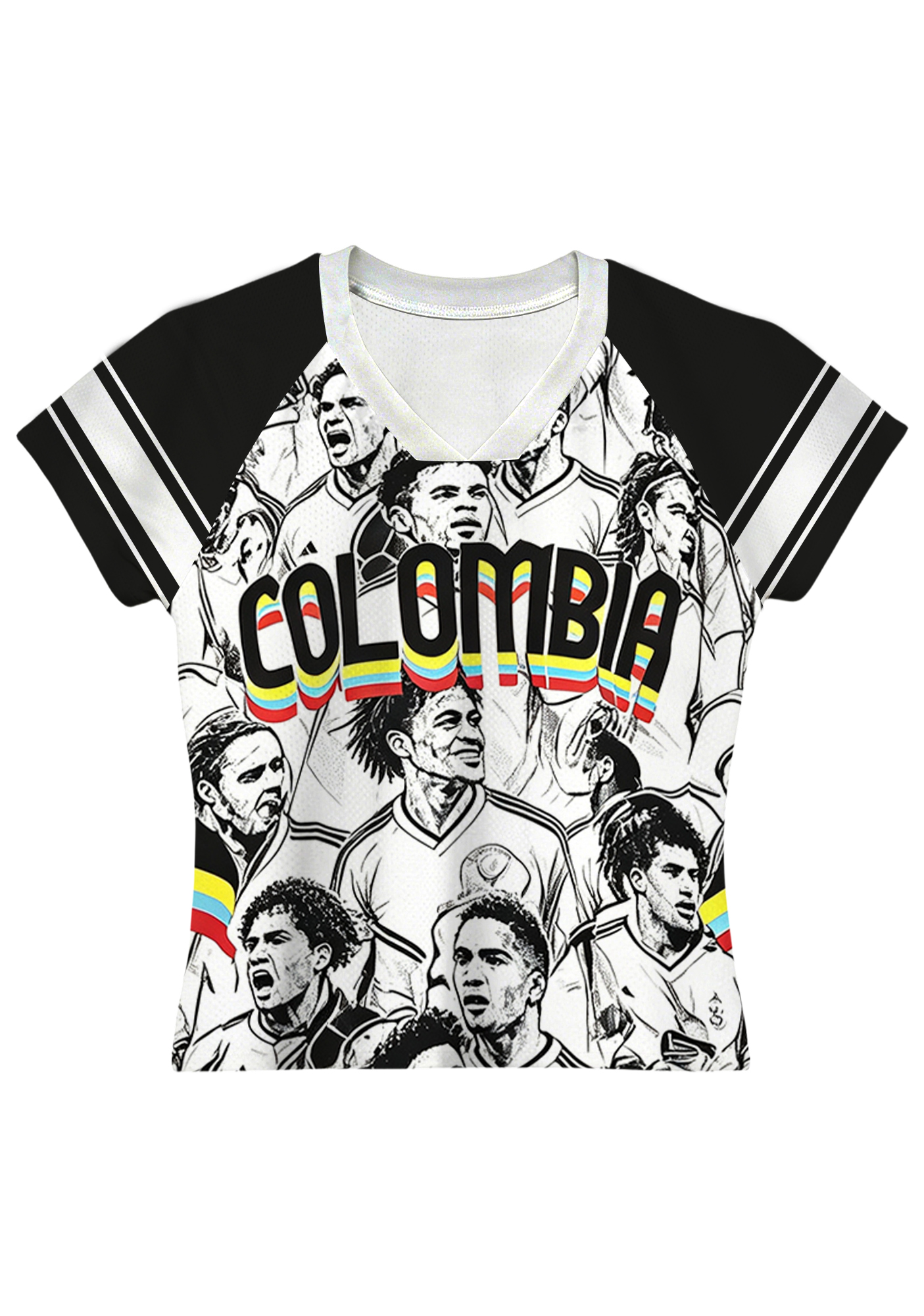 Colombia Football Players Sketch Baby Tee