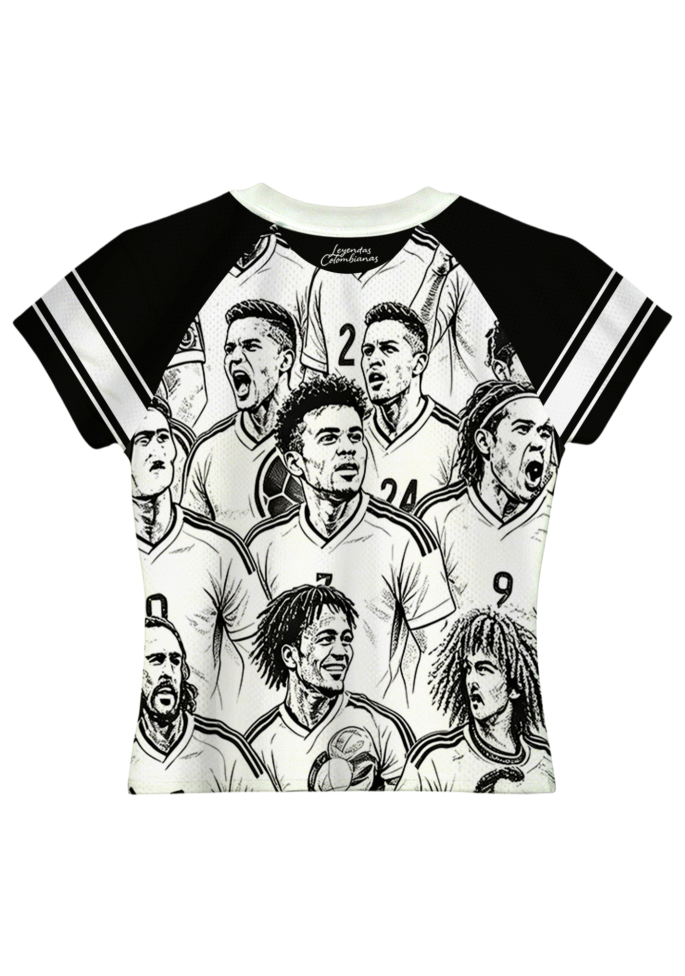 Colombia Football Players Sketch Baby Tee