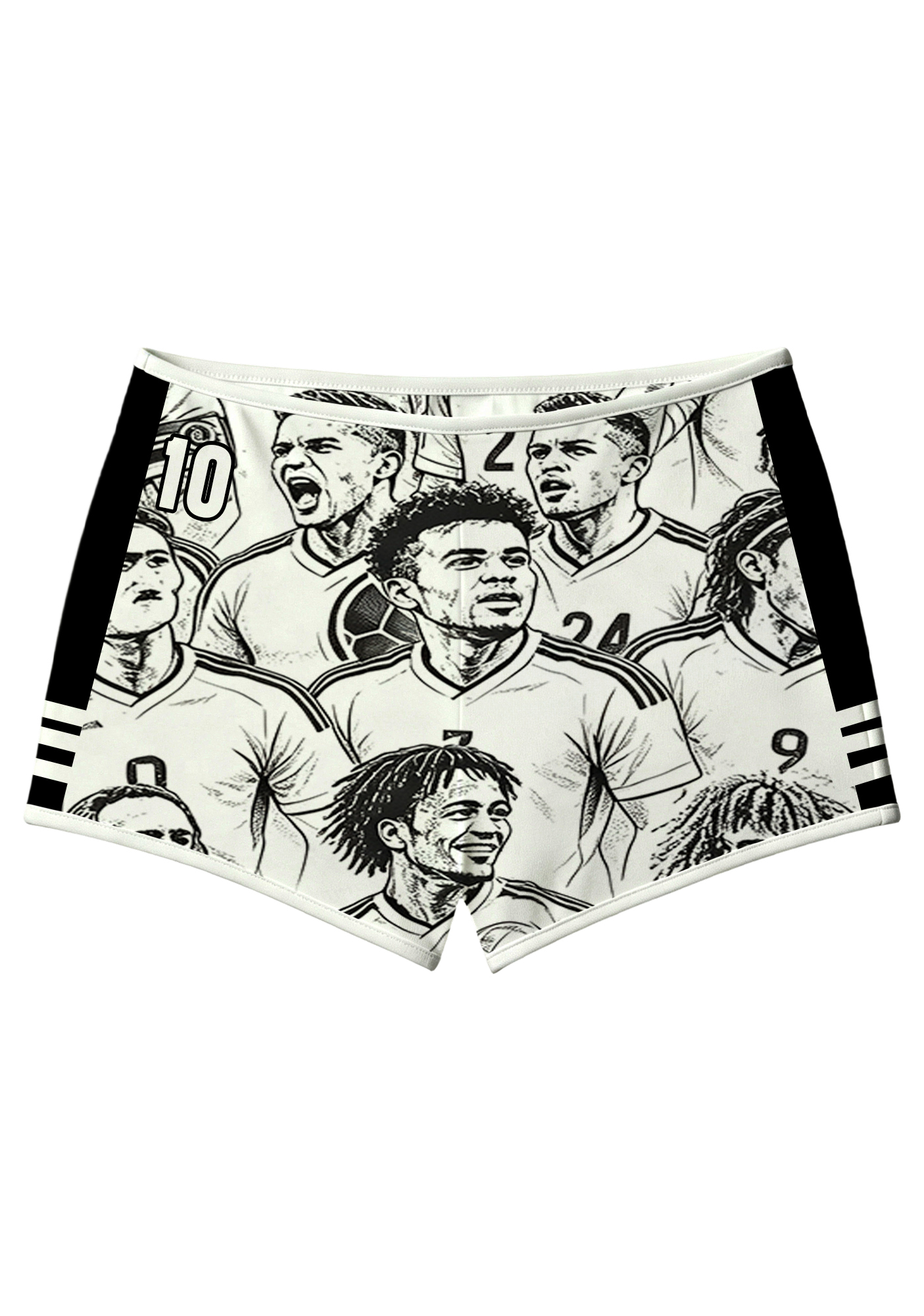 Colombia Football Players Sketch Booty Shorts