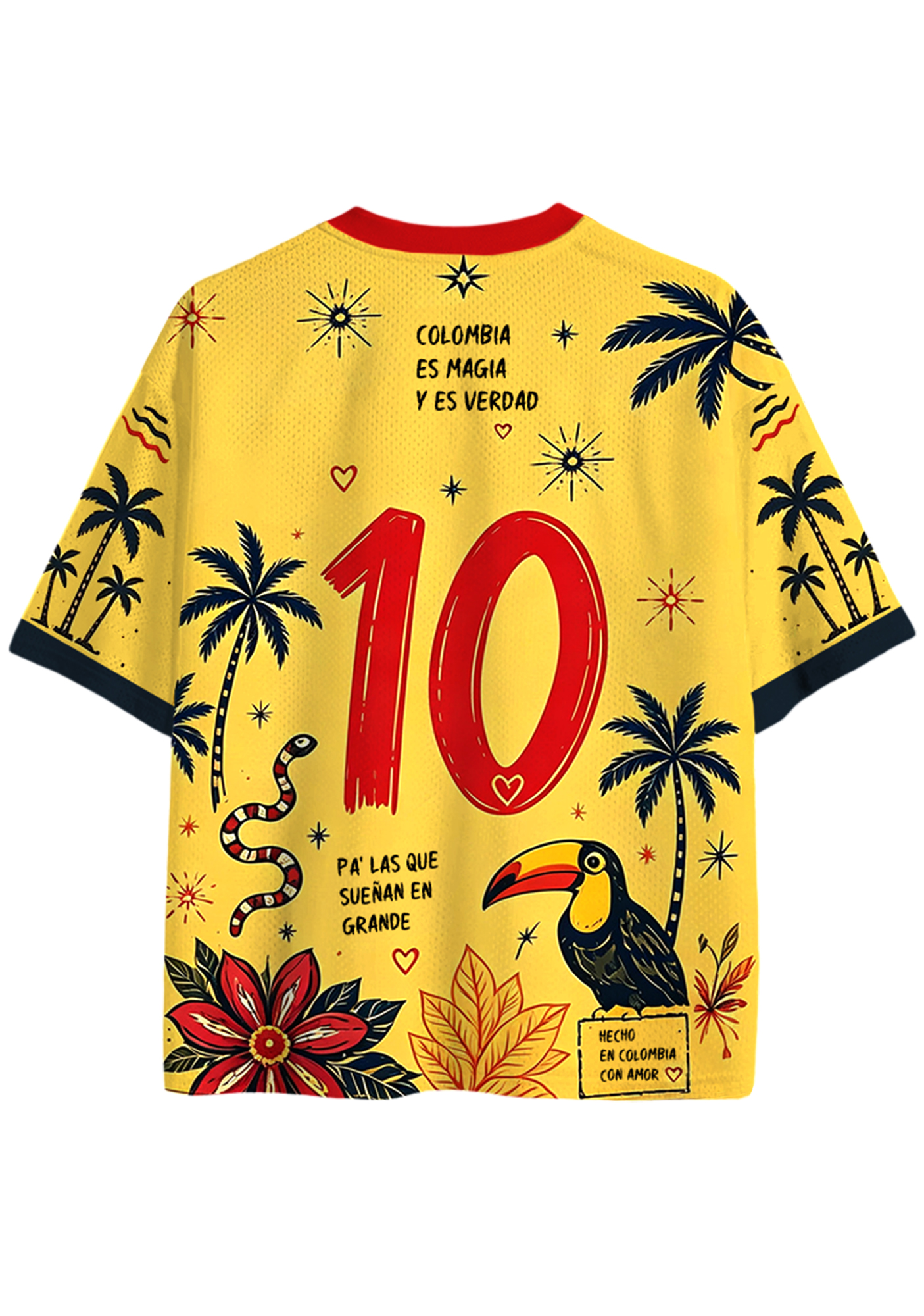 Colombia Tropical Macaw Sun Bus Mesh Jersey Shirts