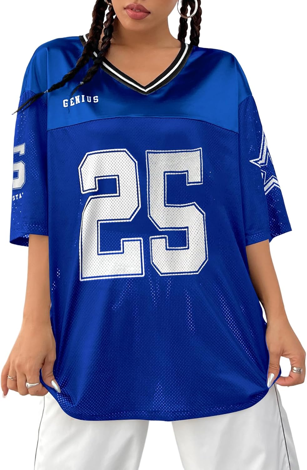 No 25 Multicolor V Neck Football Jersey Shirt