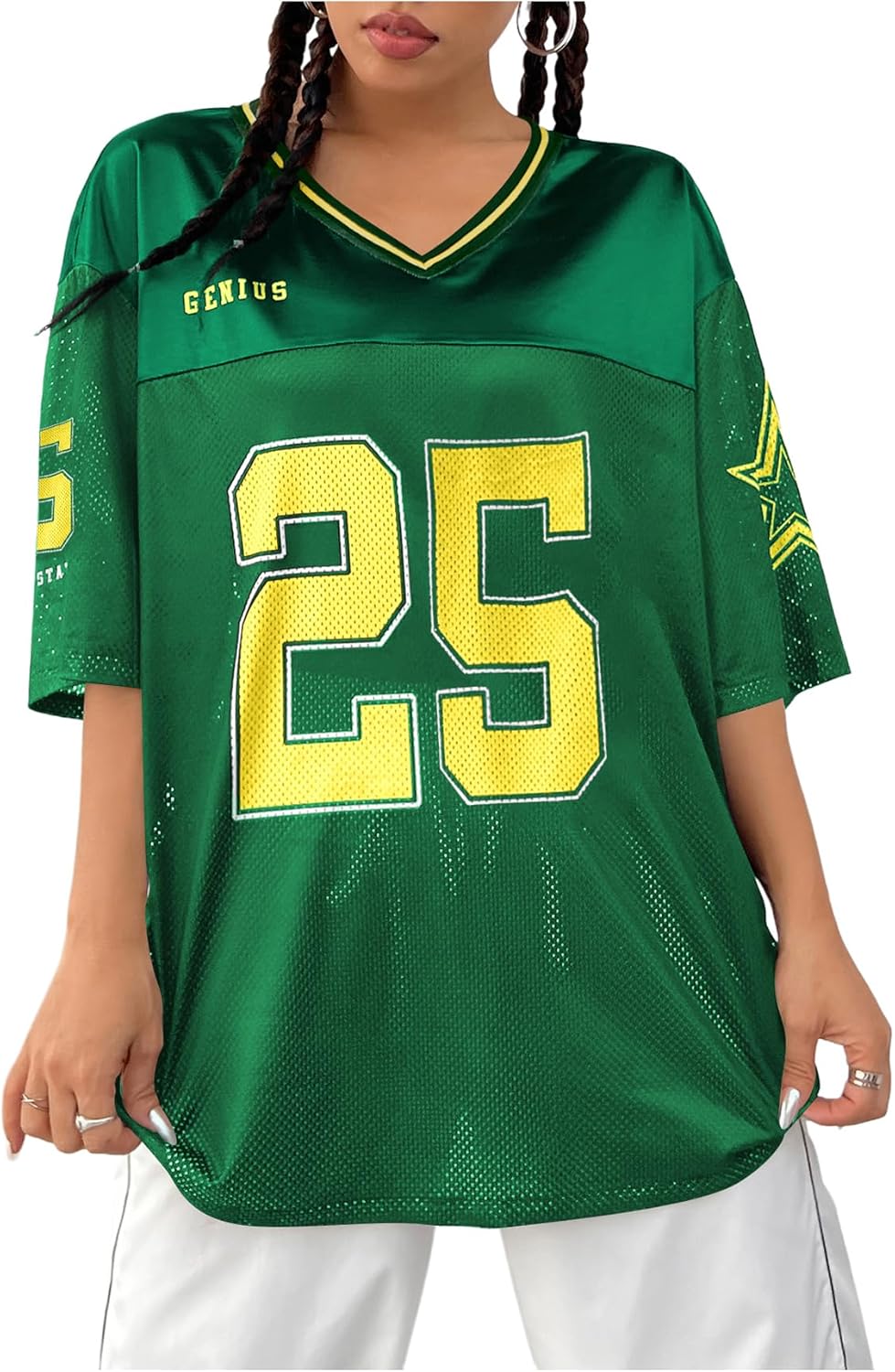 No 25 Multicolor V Neck Football Jersey Shirt