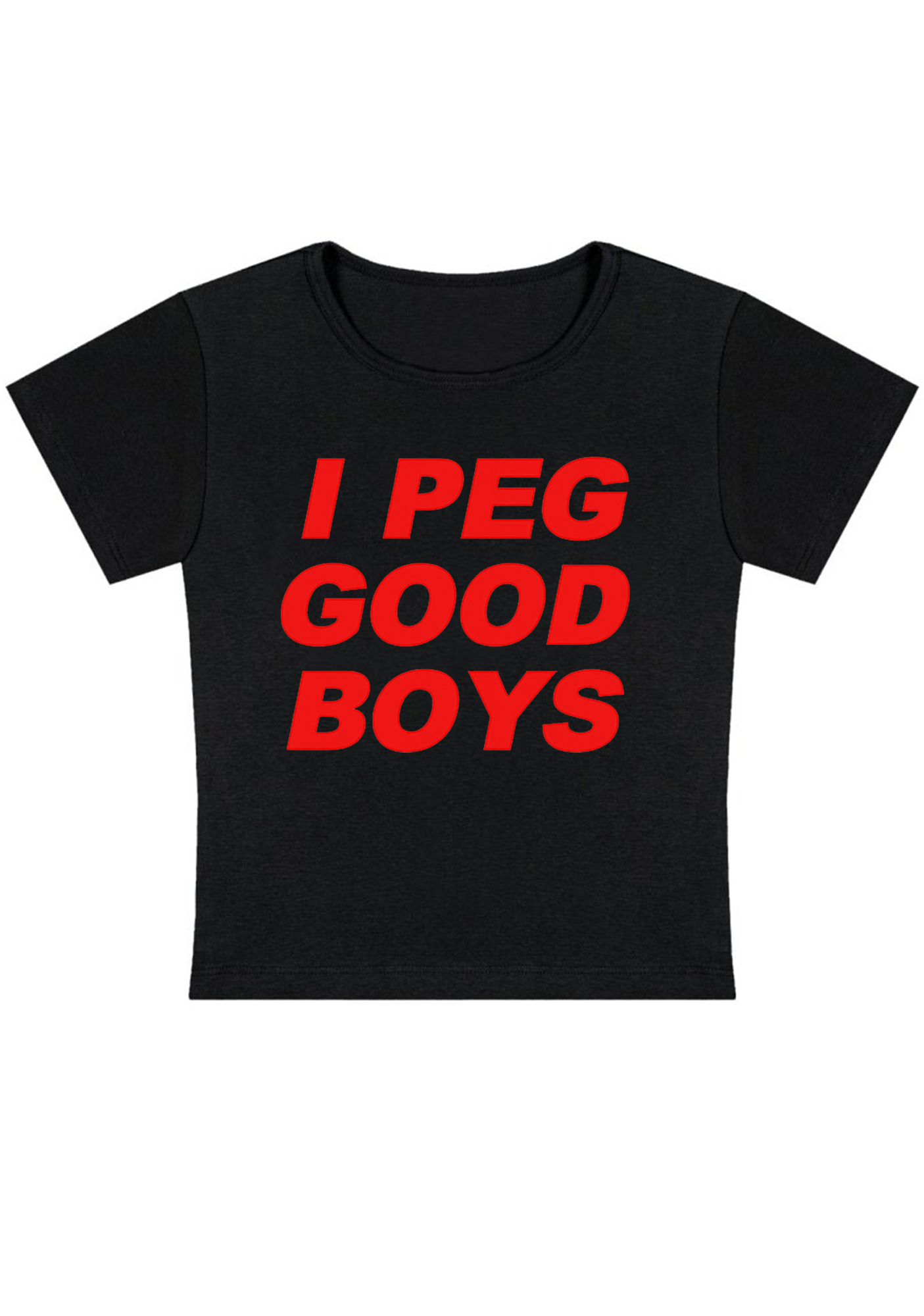 I Peg Good Boys Y2K Baby Tee