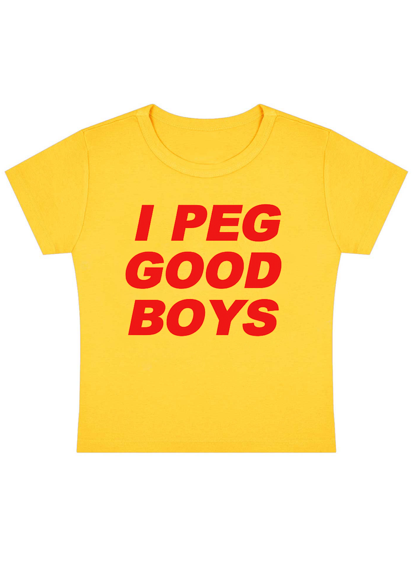 I Peg Good Boys Y2K Baby Tee