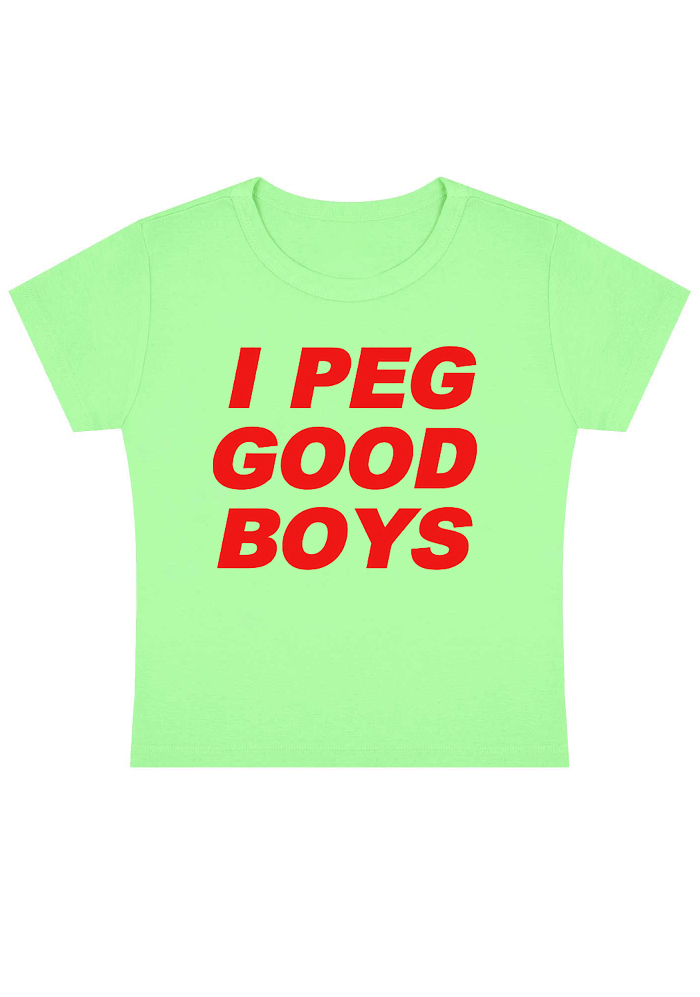 I Peg Good Boys Y2K Baby Tee