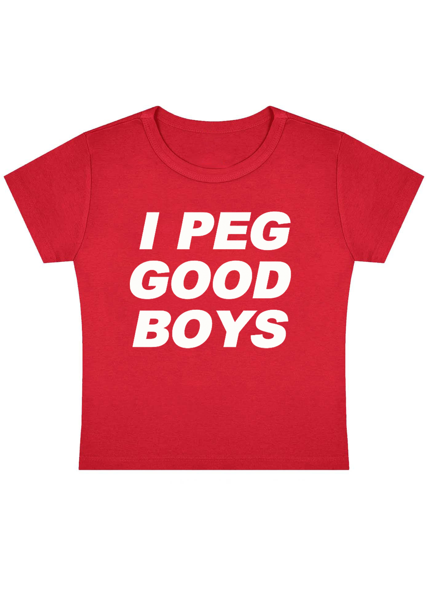 I Peg Good Boys Y2K Baby Tee
