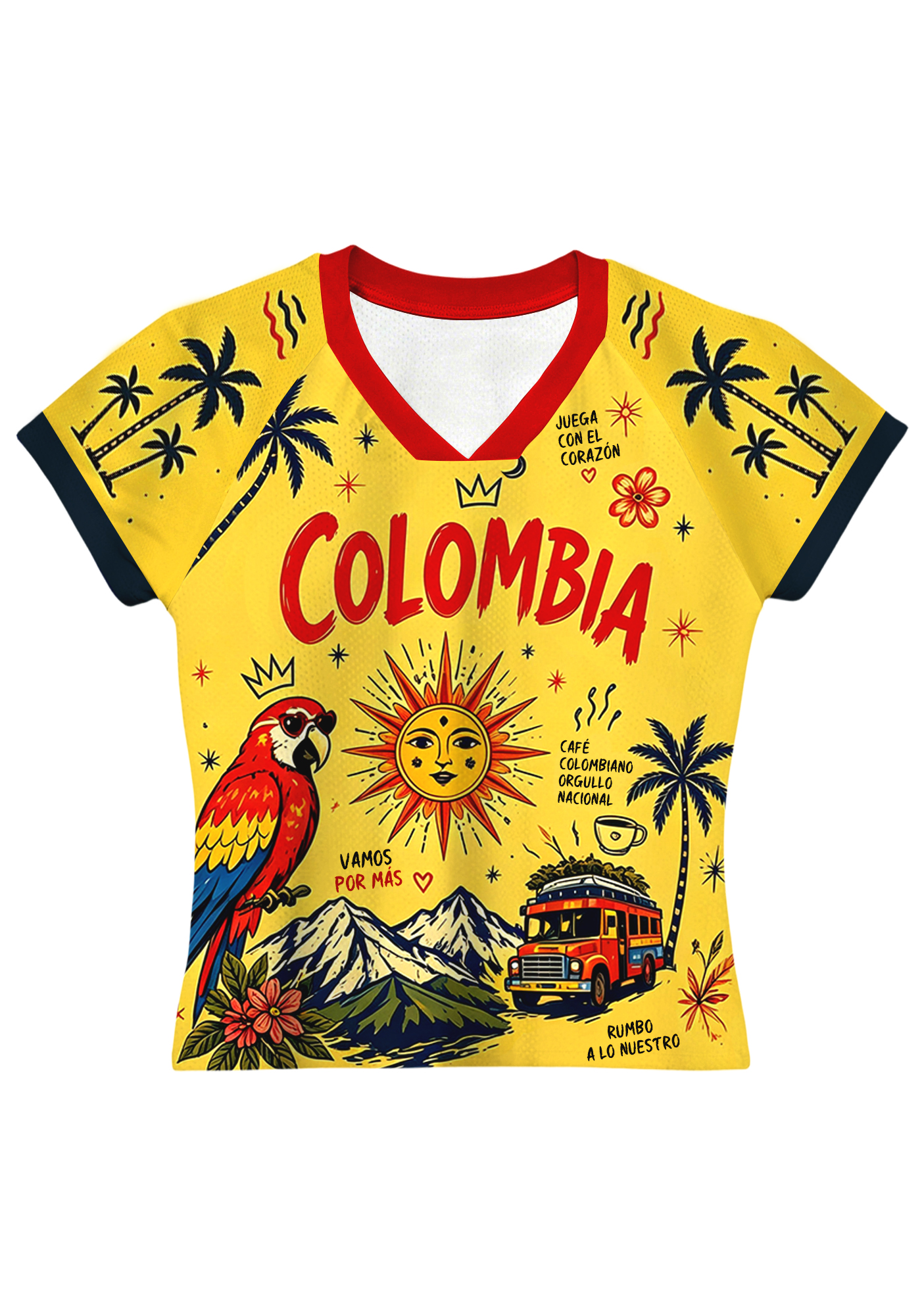 Colombia Tropical Macaw Sun Bus Baby Tee