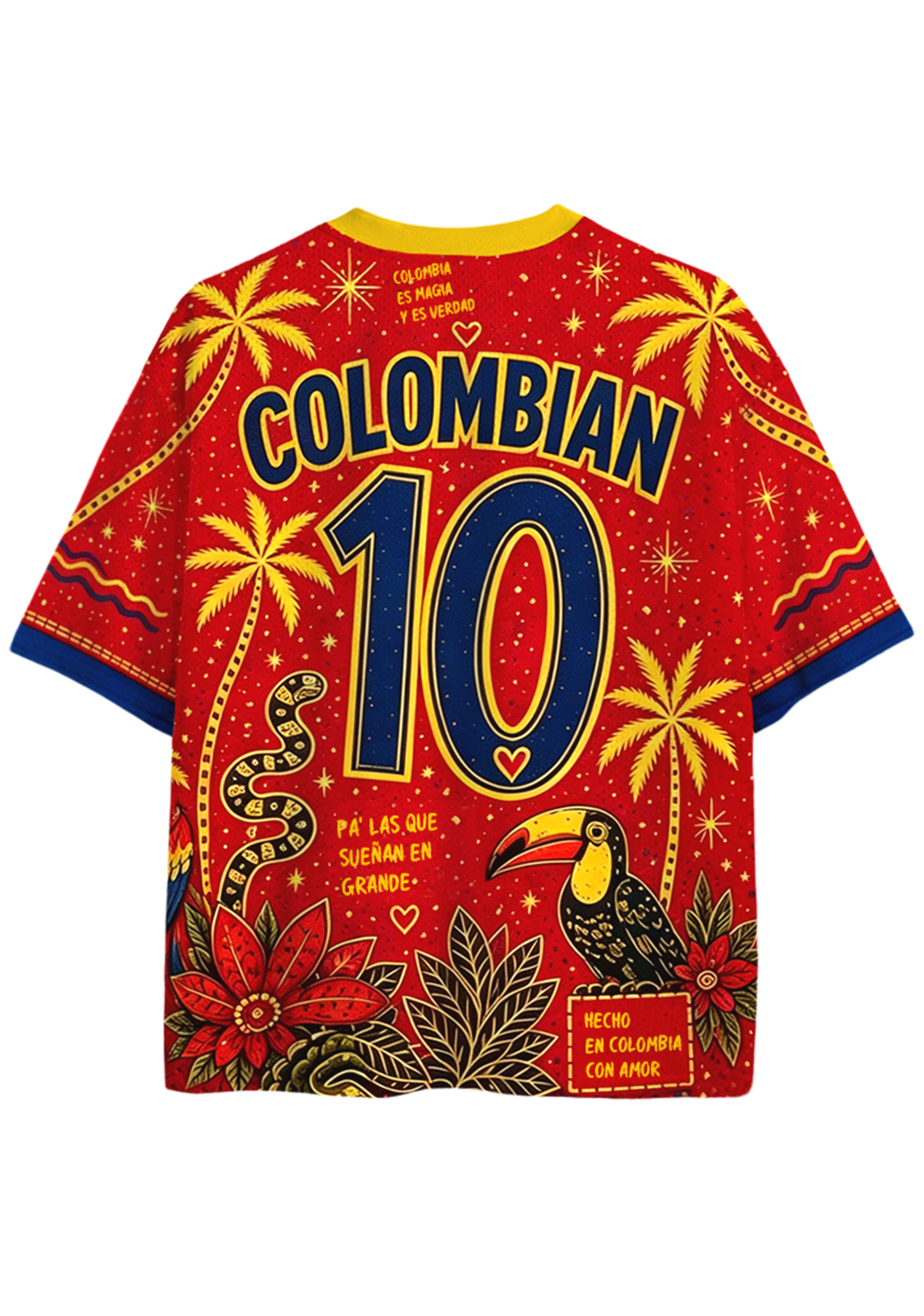 Colombia Culture All Over Print Red Mesh Jersey Shirts