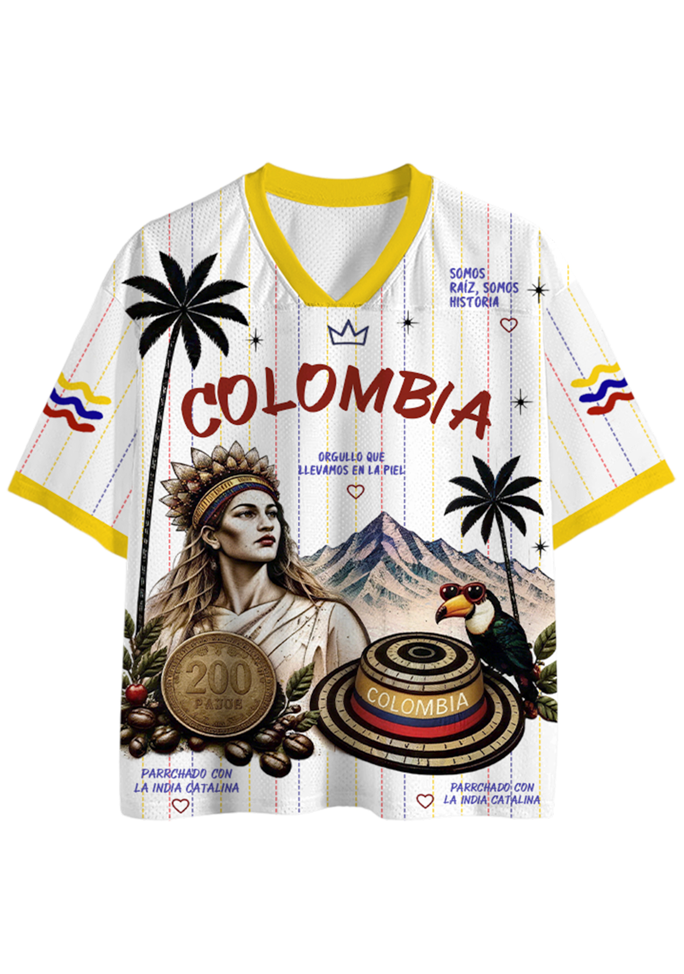 Colombia Indigenous Culture Mesh Jersey Shirts