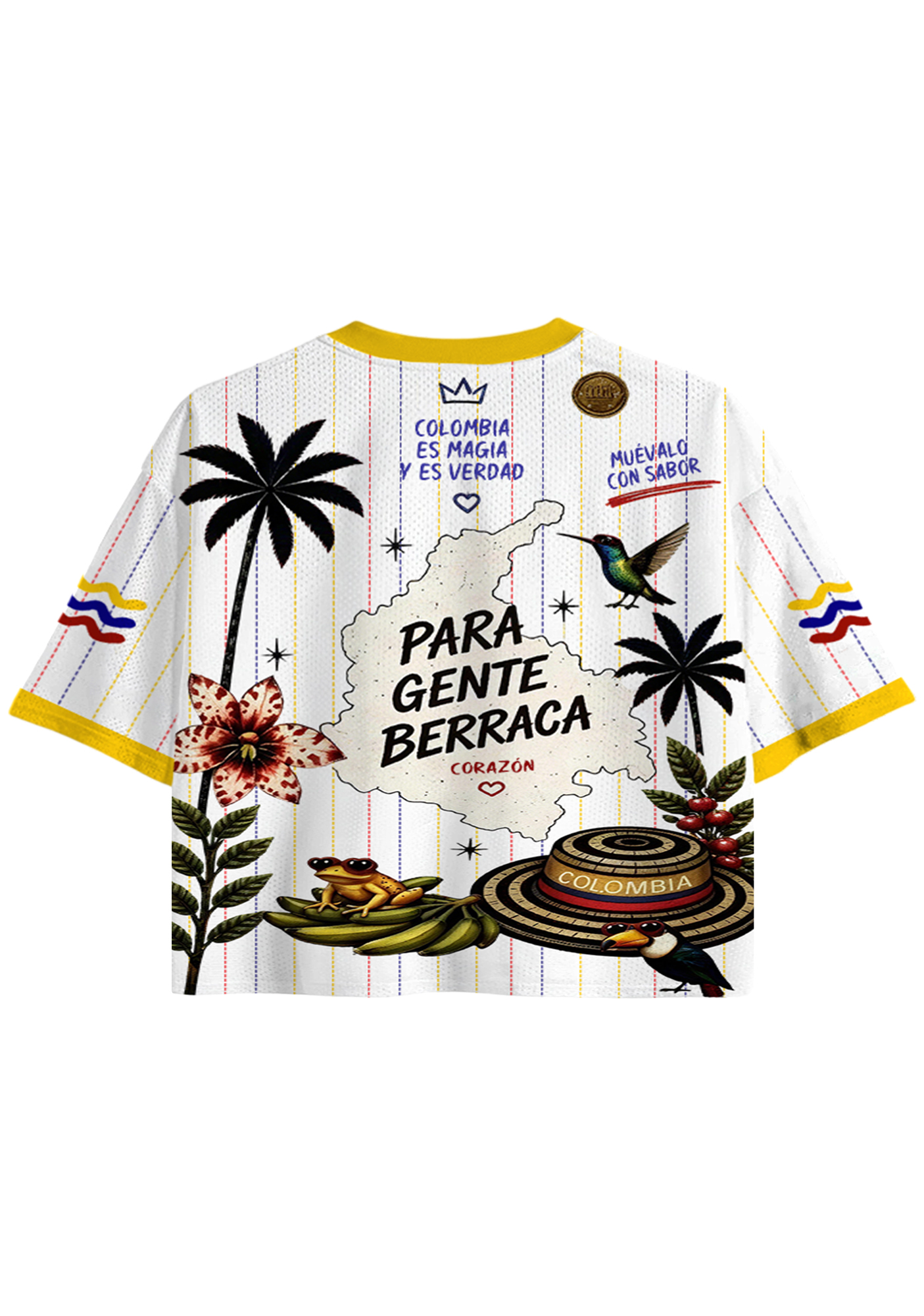 Colombia Indigenous Culture Cropped Jersey Shirt