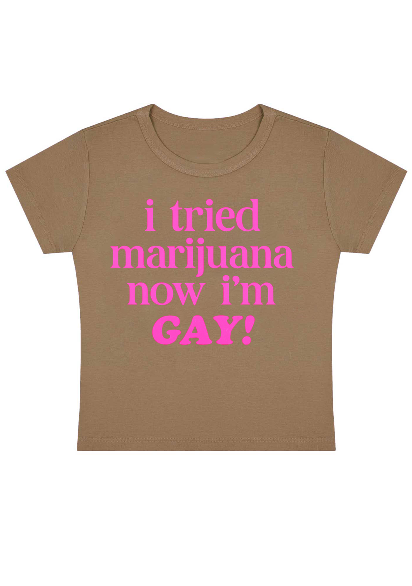 I Tried Mxxijuana Now I'm Gay Y2K Baby Tee