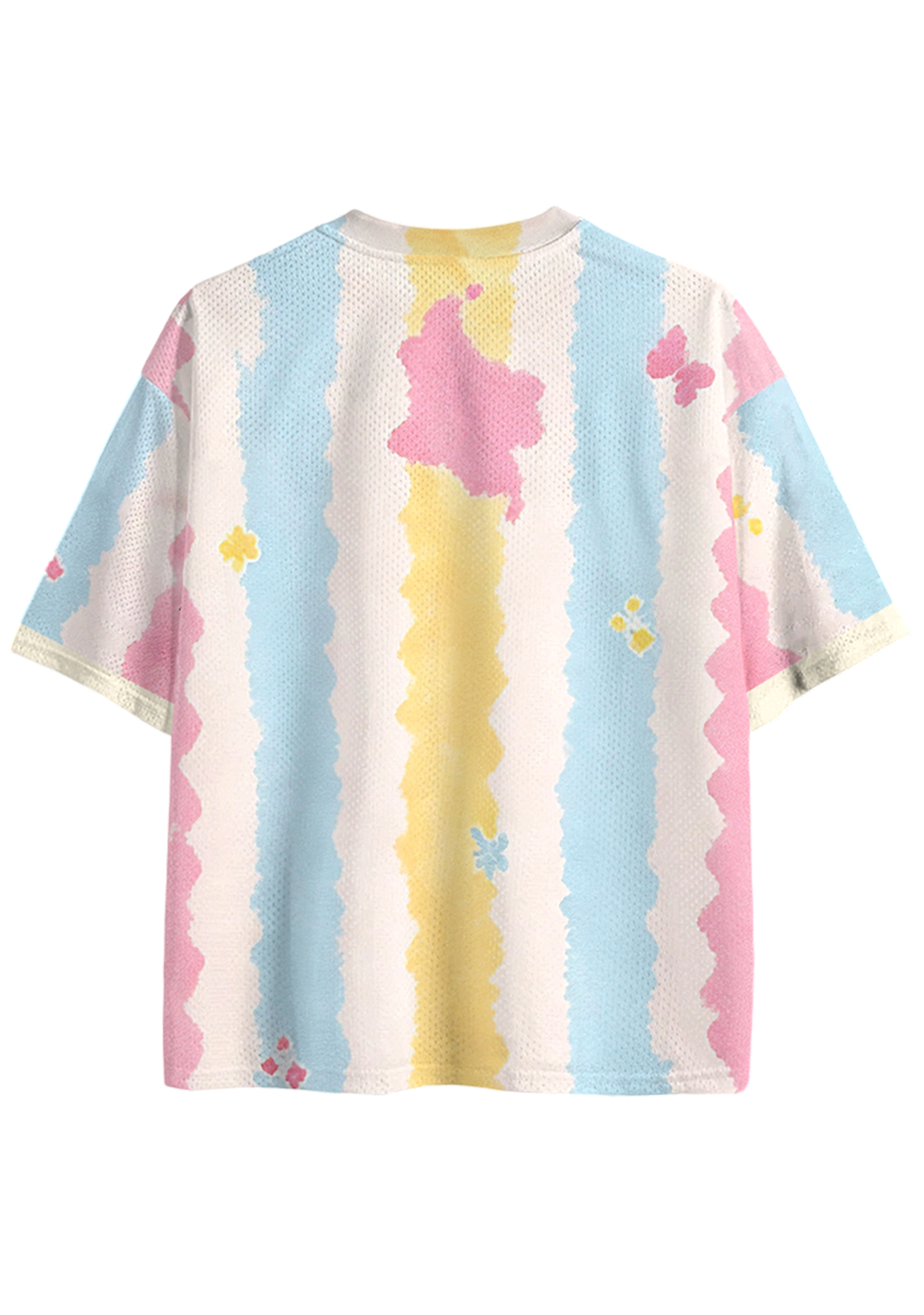 Pastel Striped Colombianisima Mesh Jersey Shirts